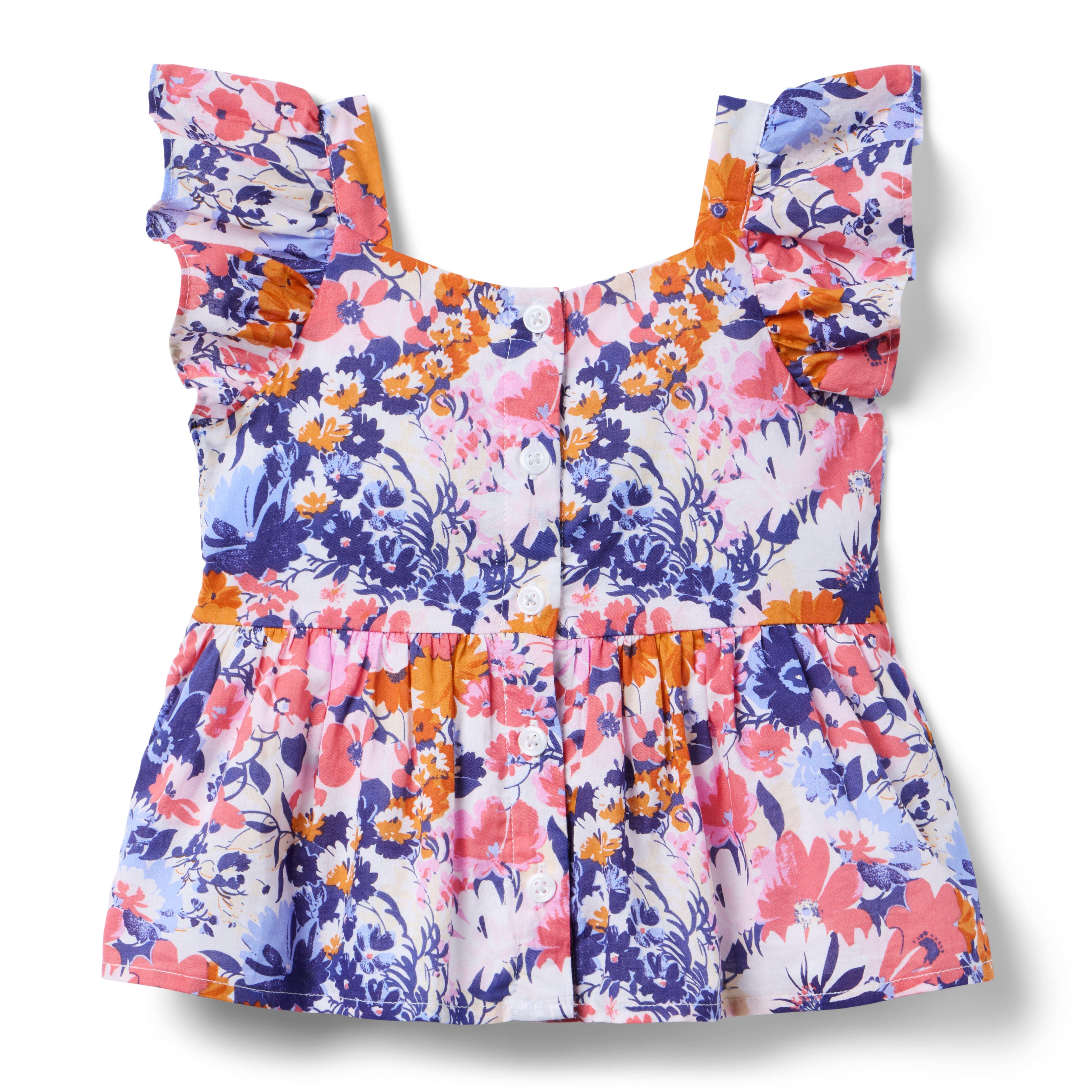 Janie and Jack Floral Peplum Top