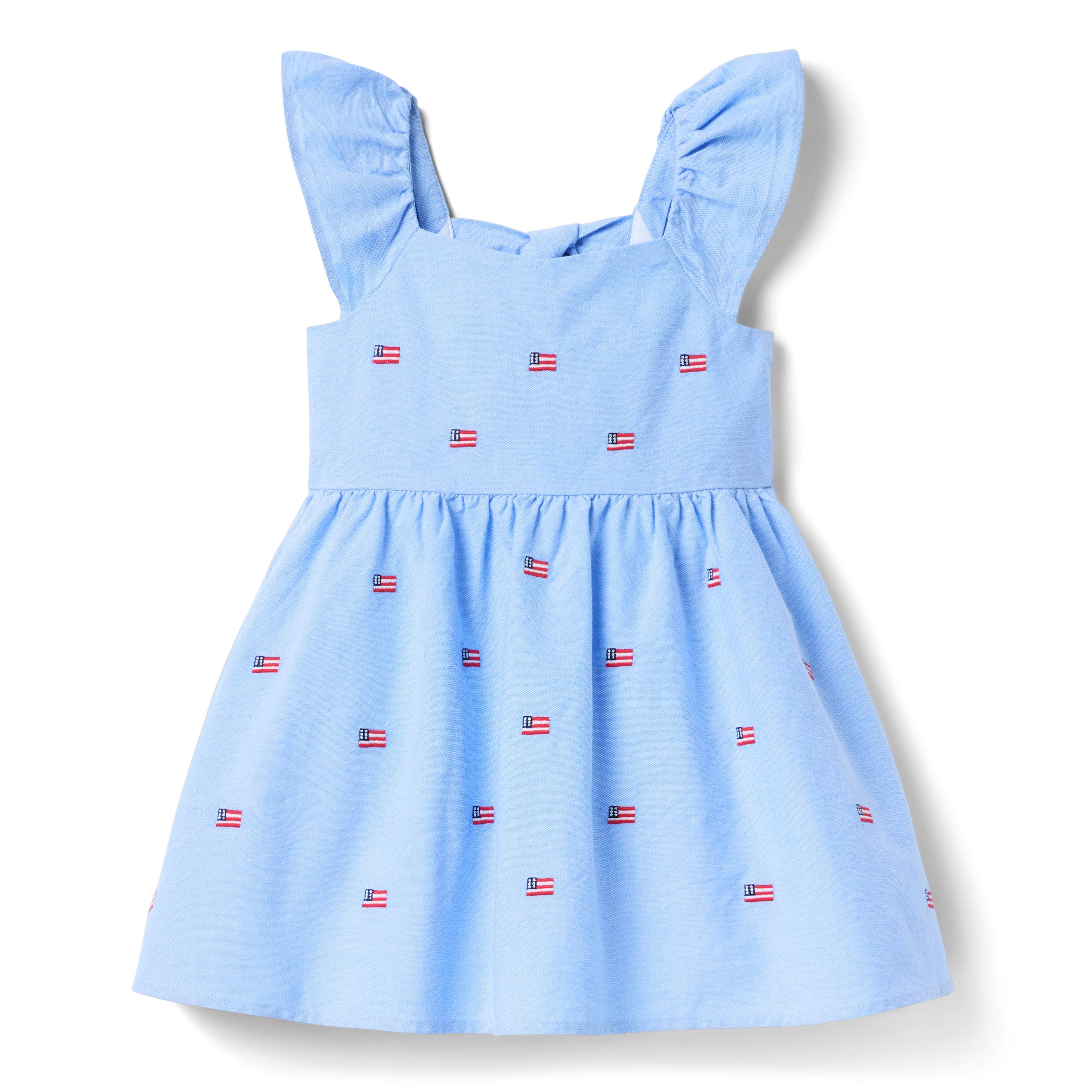 Janie and Jack Embroidered Flag Dress