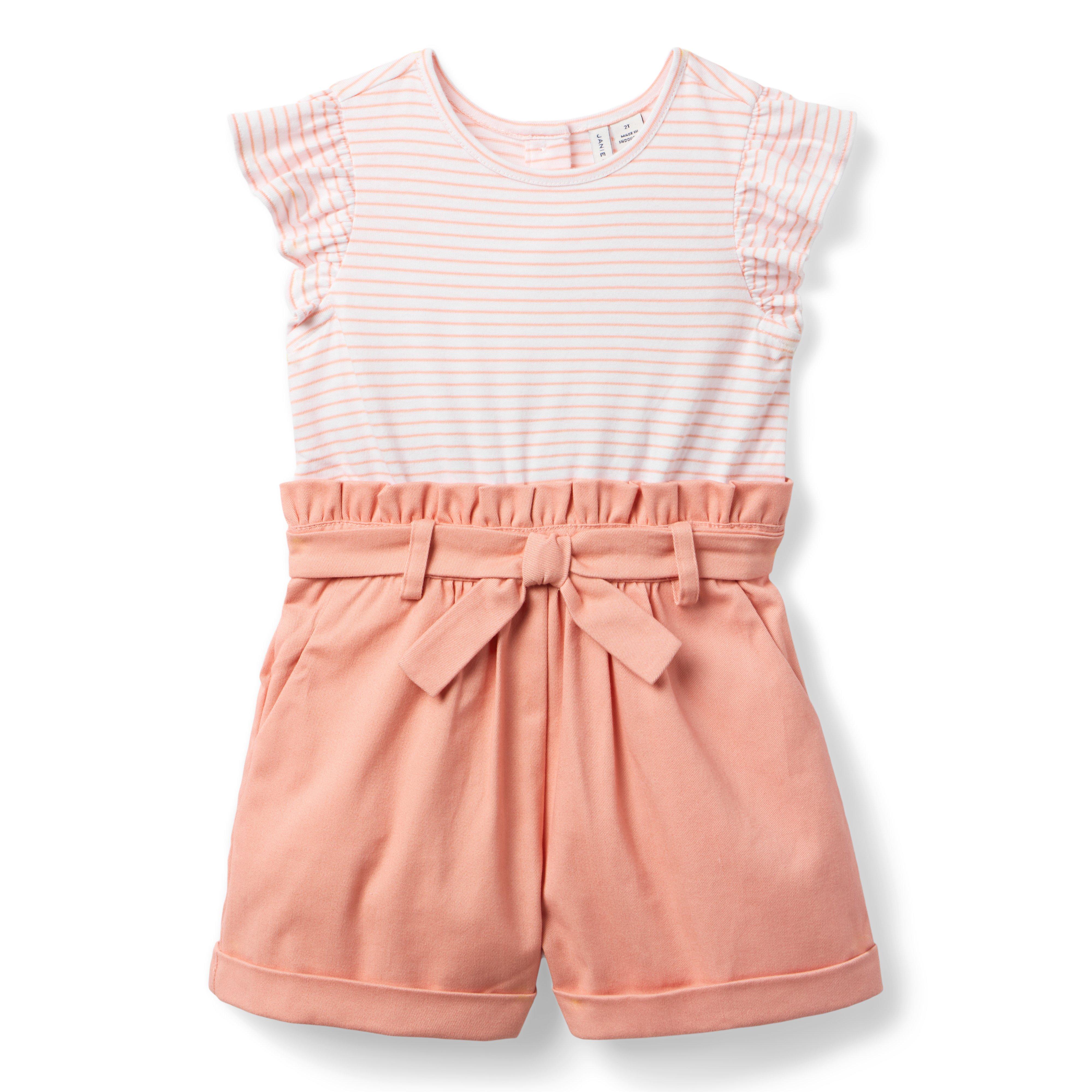 Janie and Jack Striped Paperbag Waist Romper