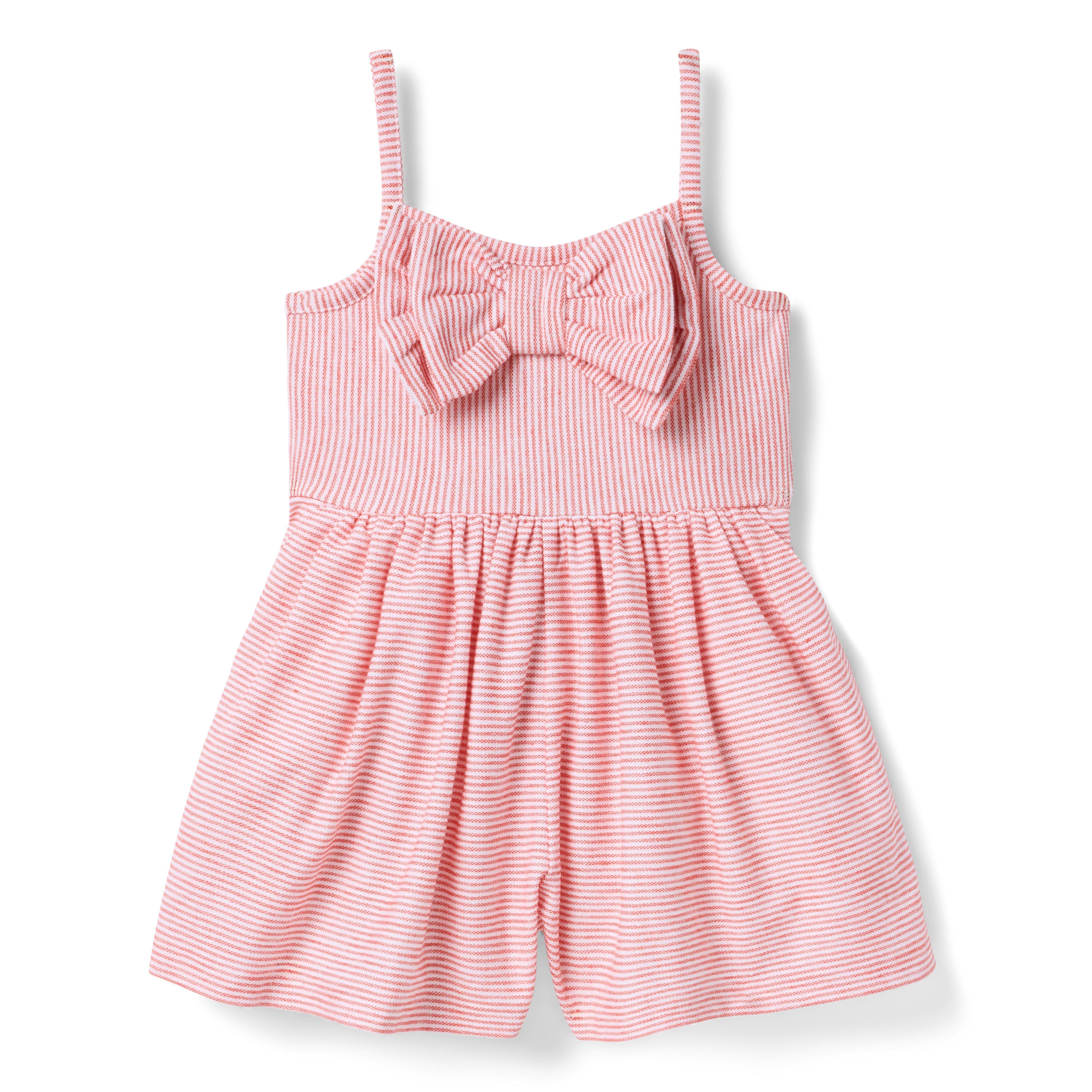 Janie and Jack Striped Bow Romper