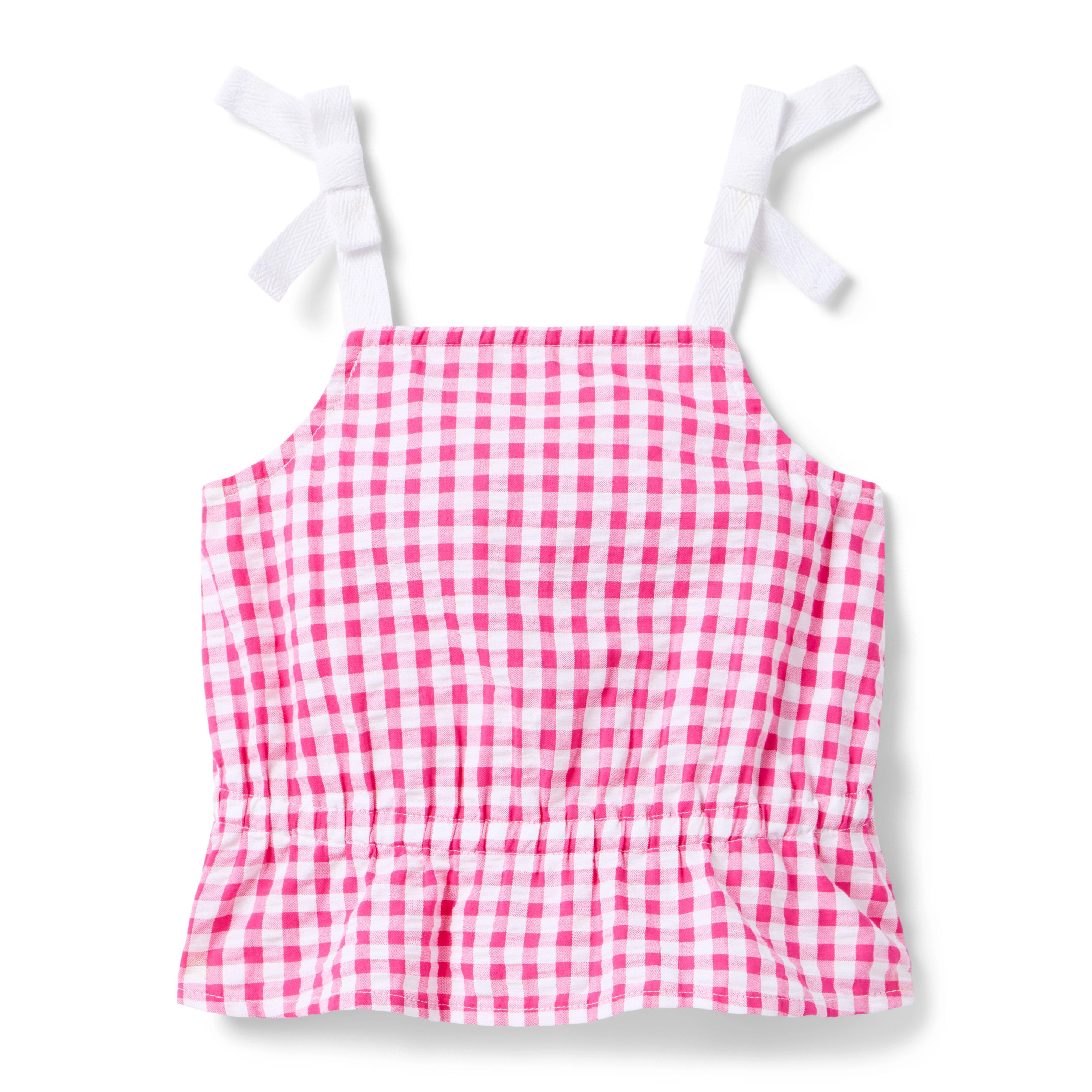 Janie and Jack Gingham Peplum Top