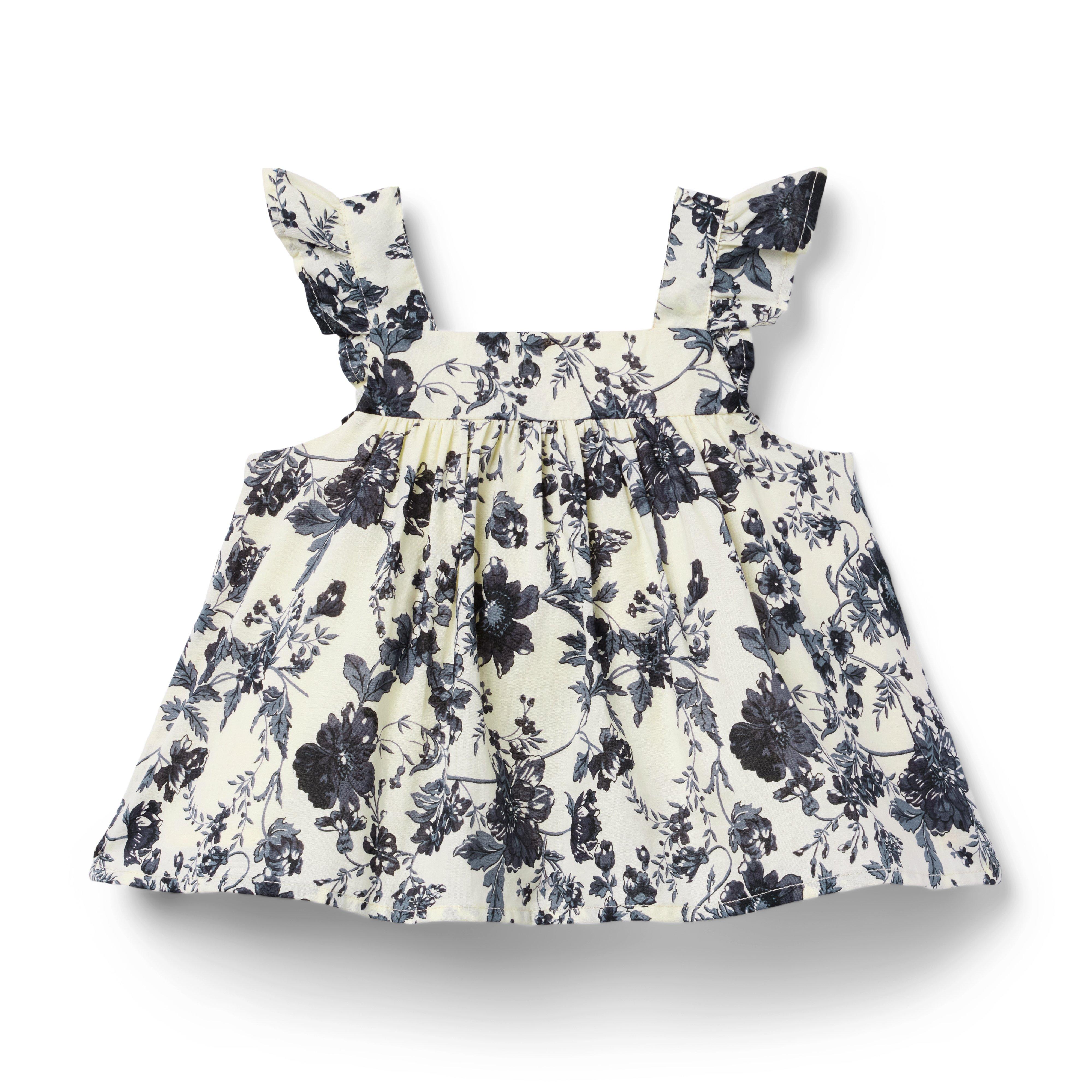 Janie and Jack Floral Pleated Top