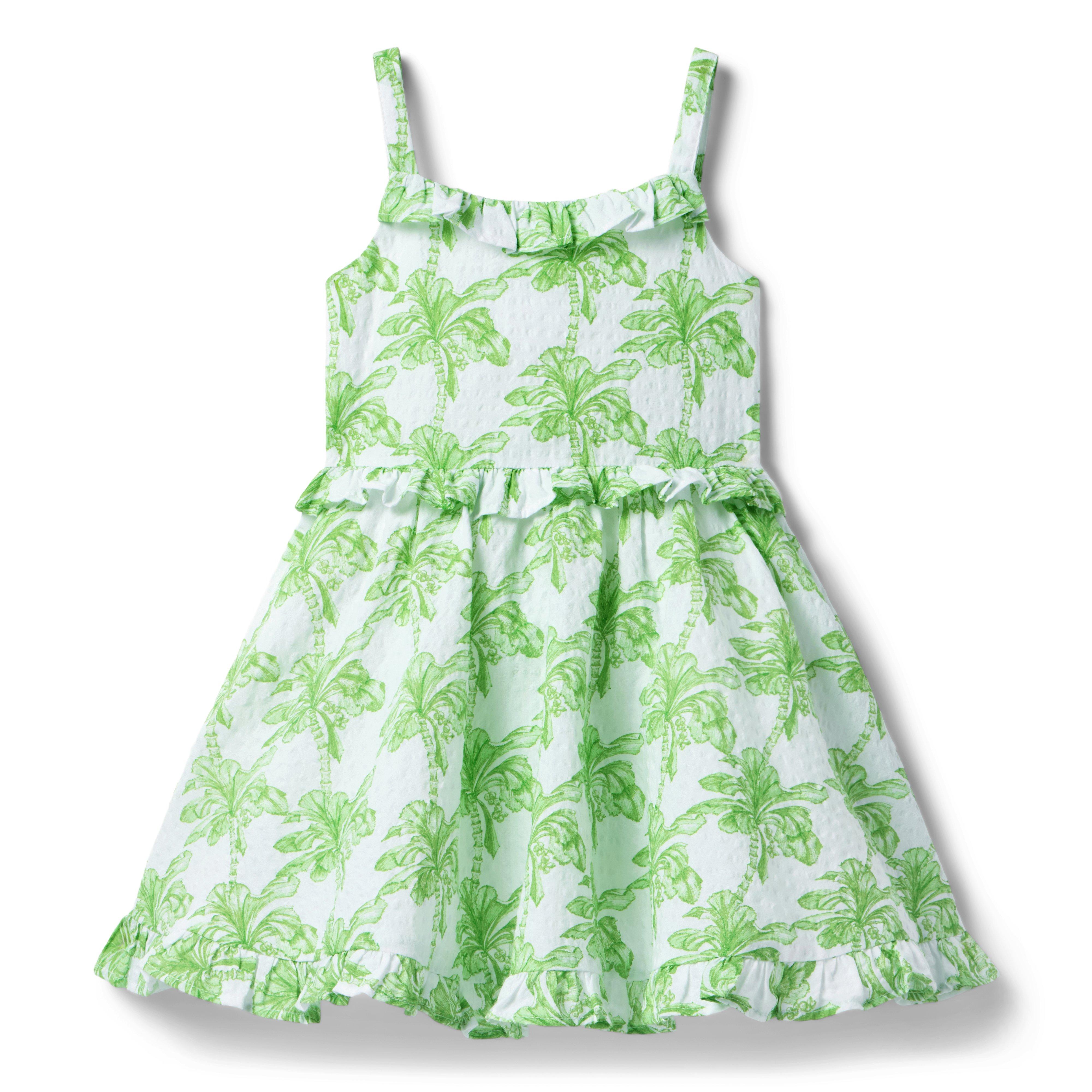 Janie and Jack Palm Tree Ruffle Dress