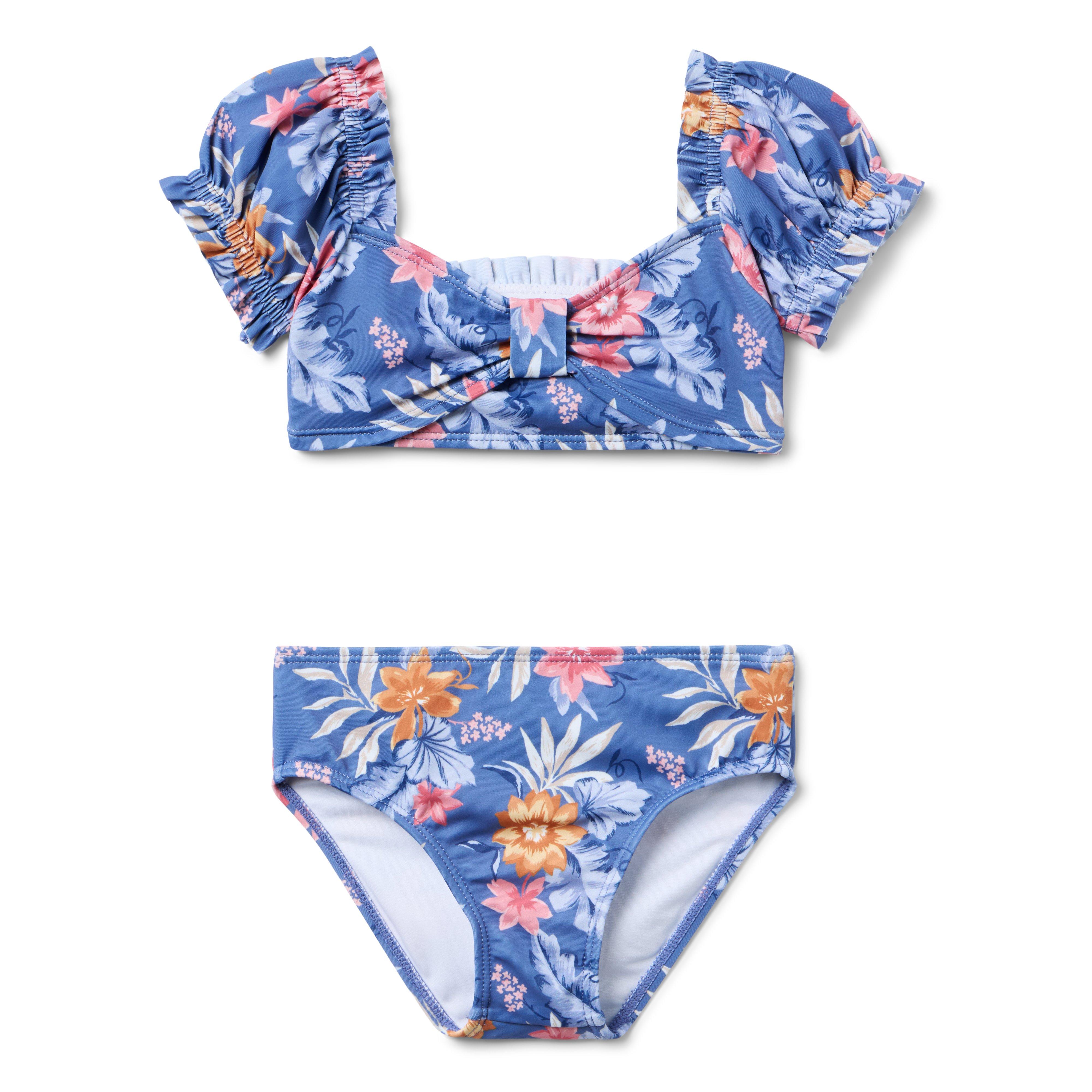 Janie and Jack Recycled Tropical Floral Sweetheart 2-Piece Swimsuit