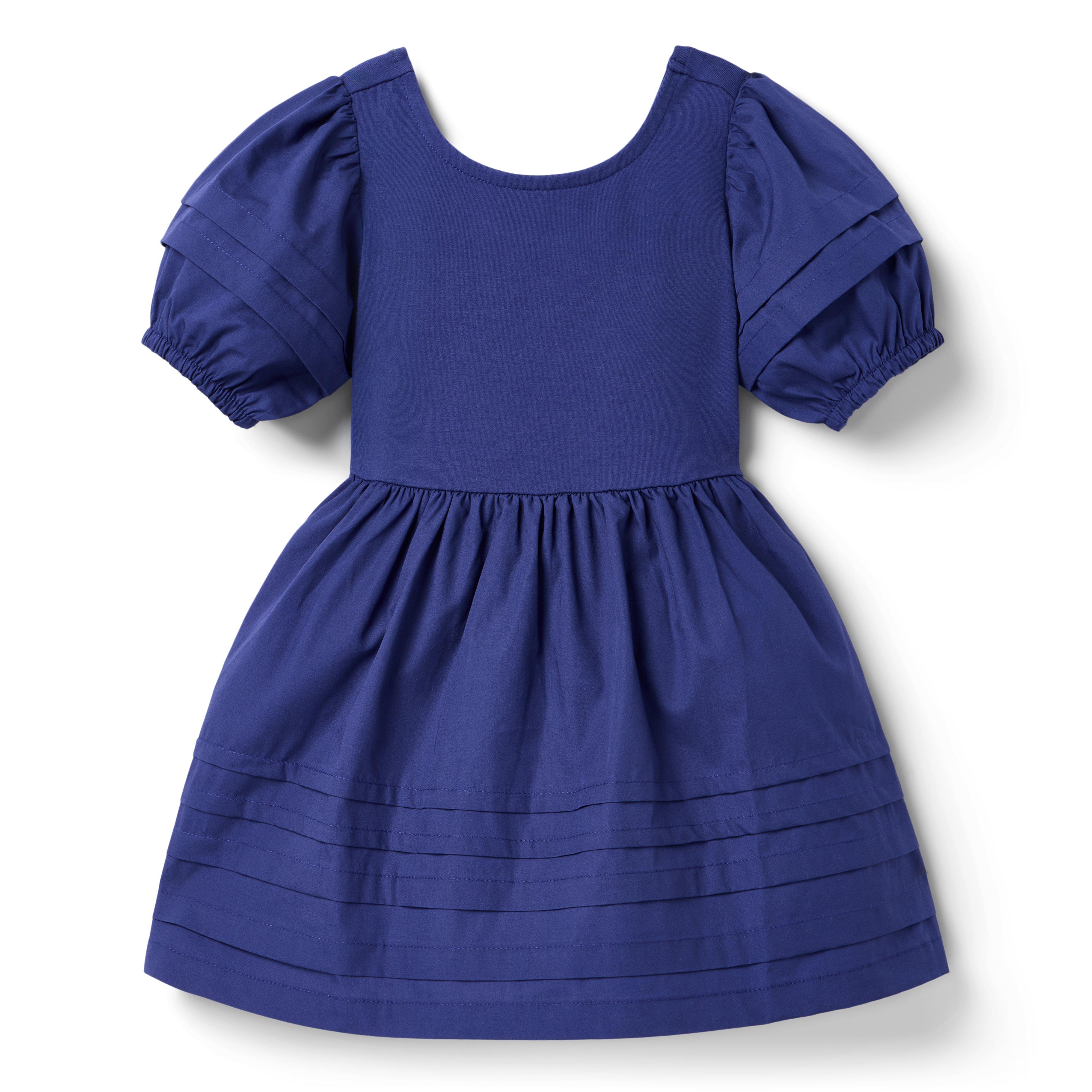 Janie and Jack Pintuck Puff Sleeve Dress
