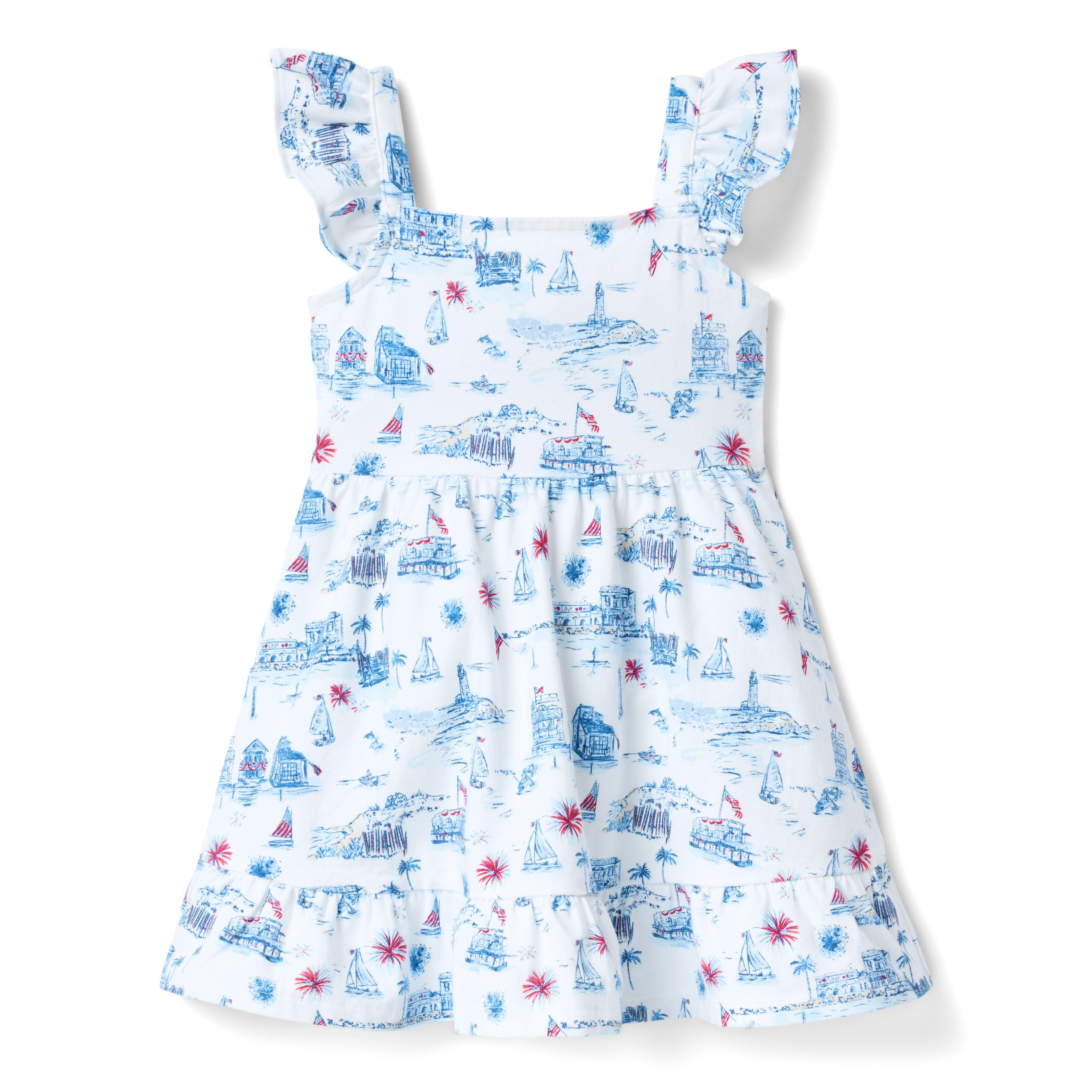 Janie and Jack The Americana Toile Dress