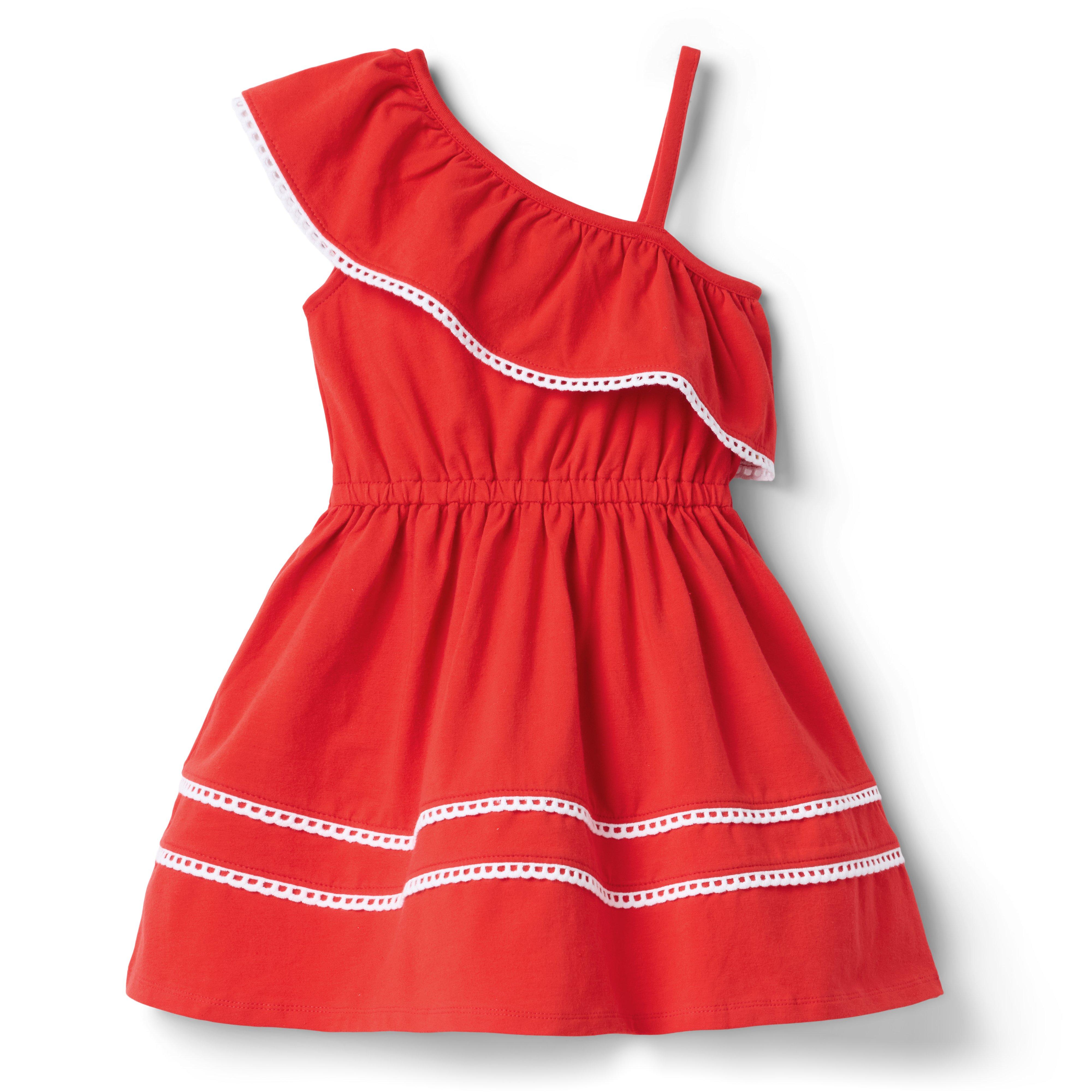 Janie and Jack Ruffle Shoulder Dress
