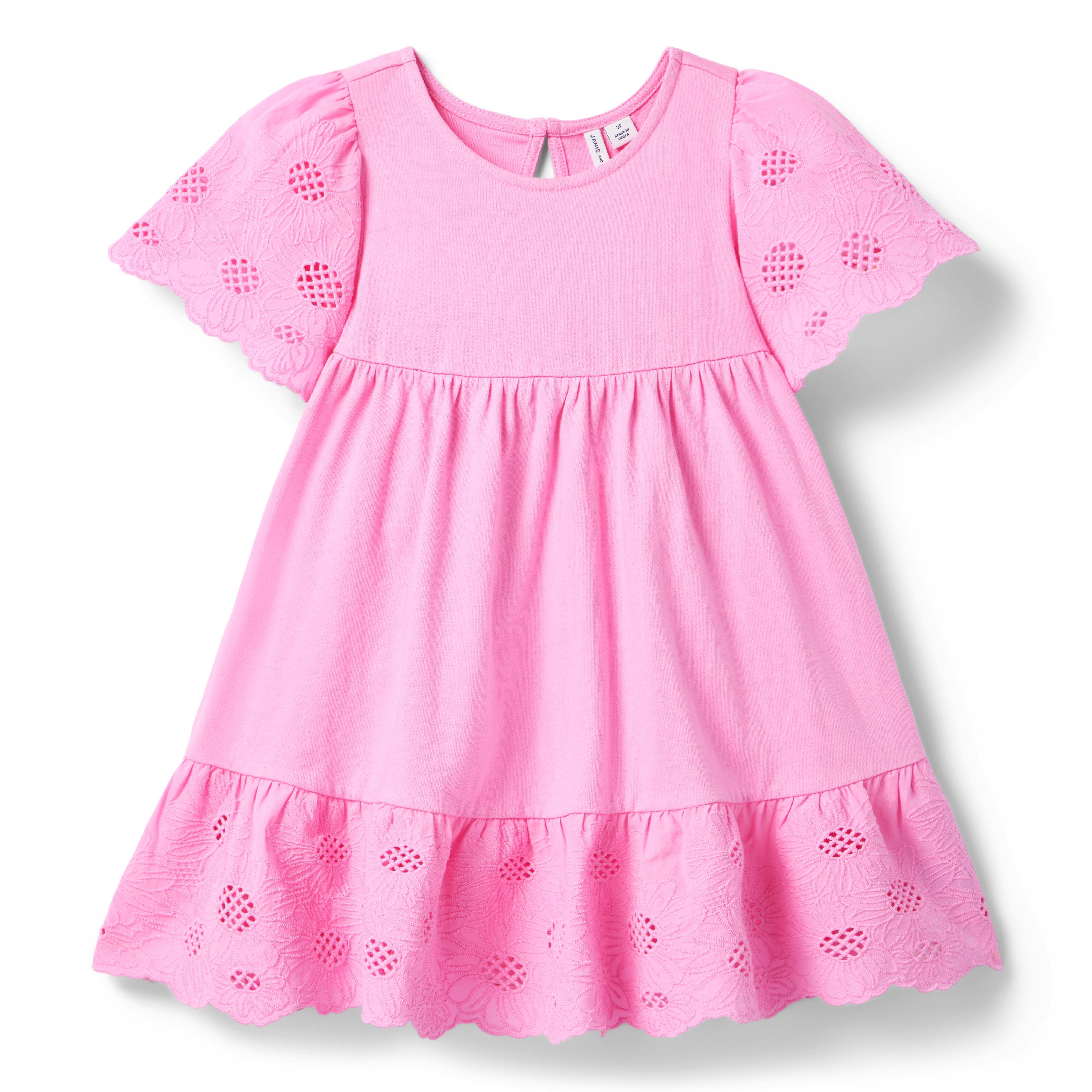 Janie and Jack Embroidered Floral Tiered Dress