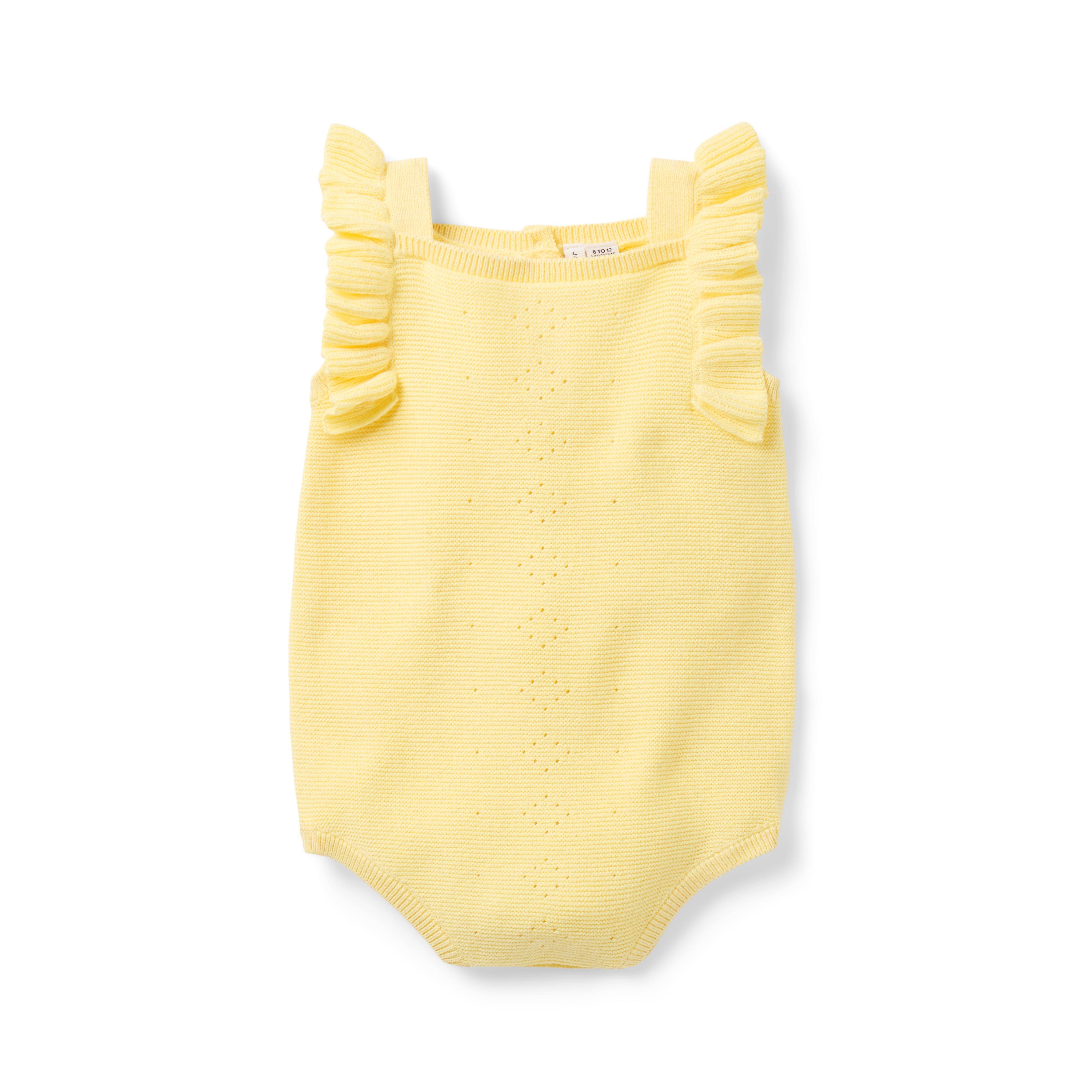 Janie and Jack Baby Pointelle Ruffle Romper