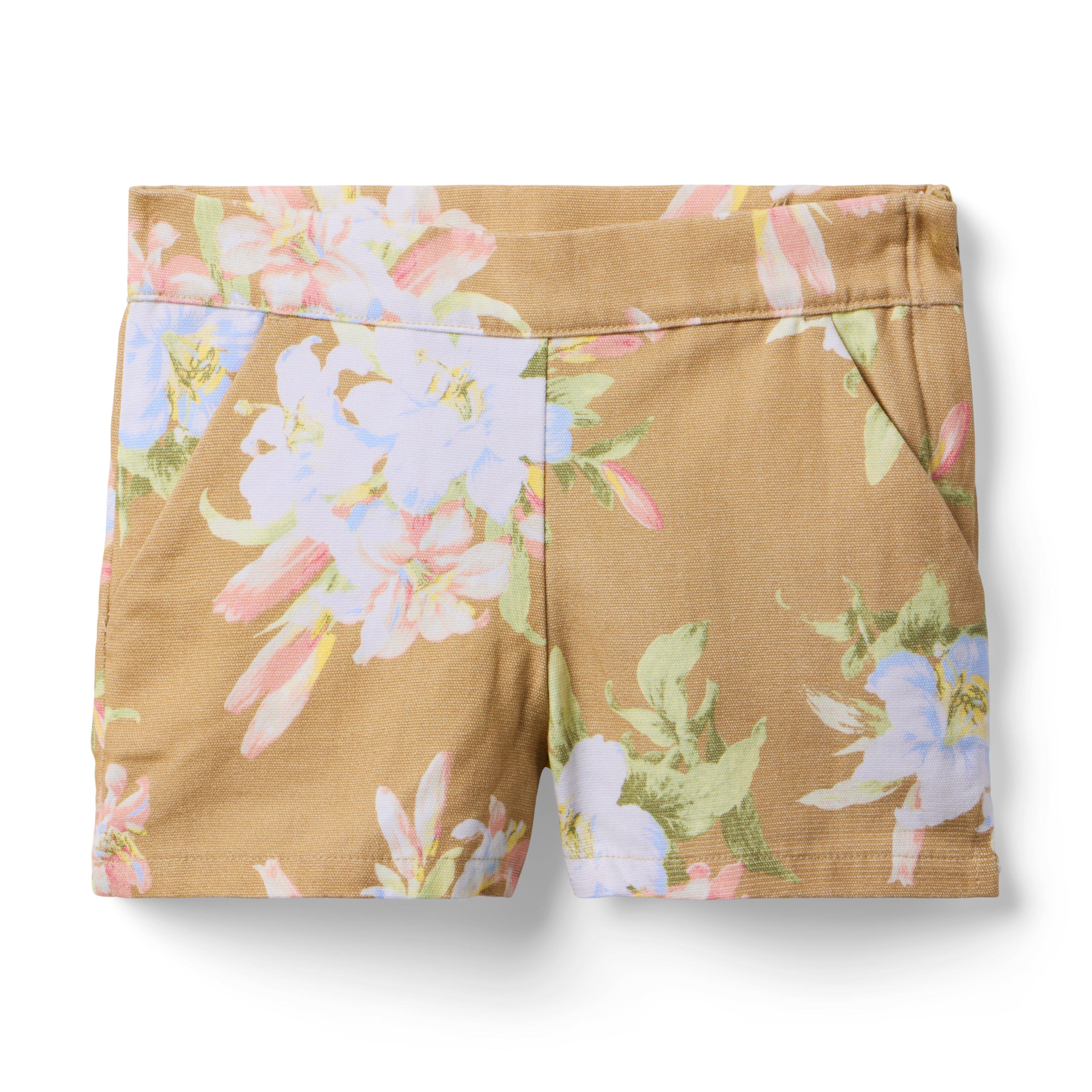 Janie and Jack Floral Canvas Short