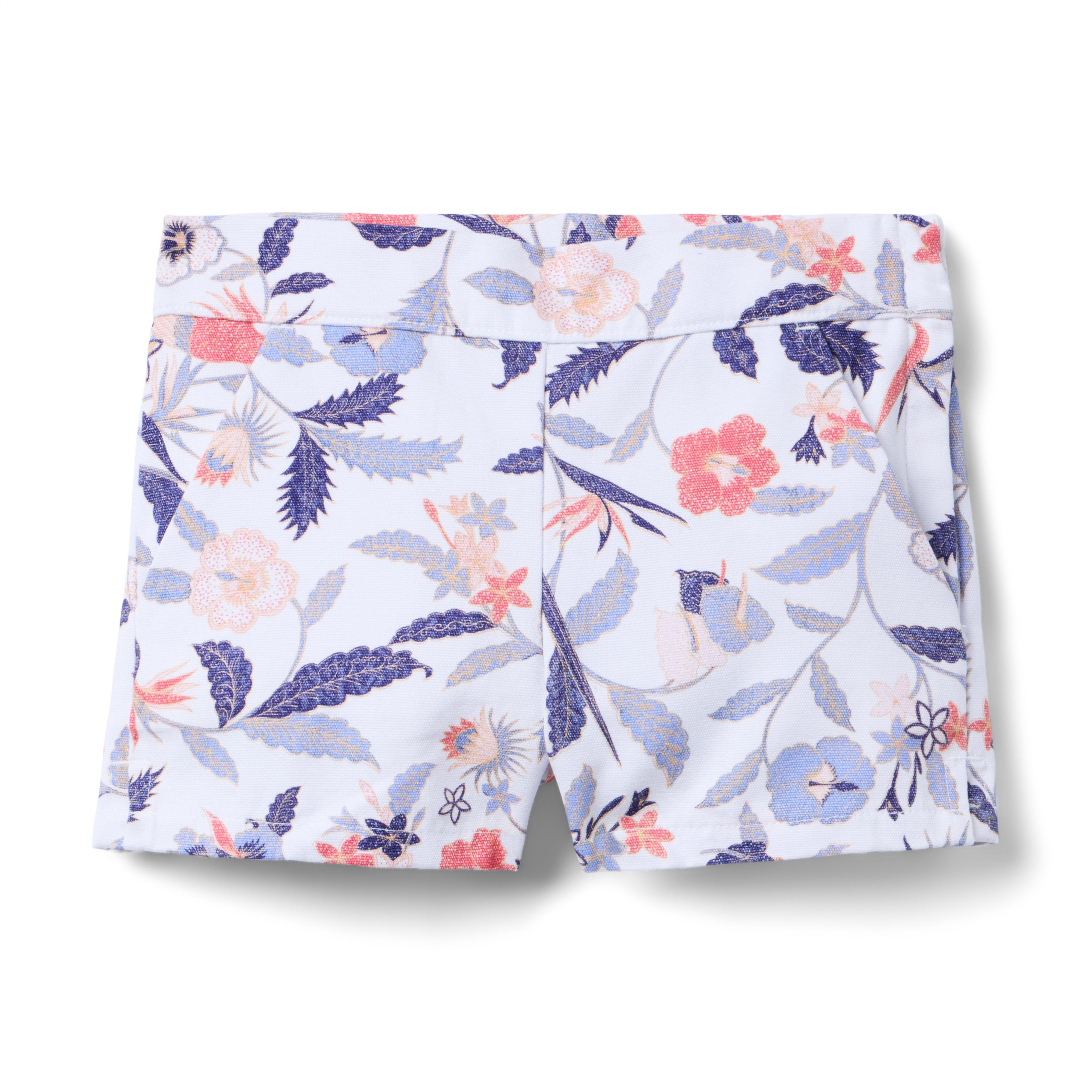 Janie and Jack Floral Canvas Short
