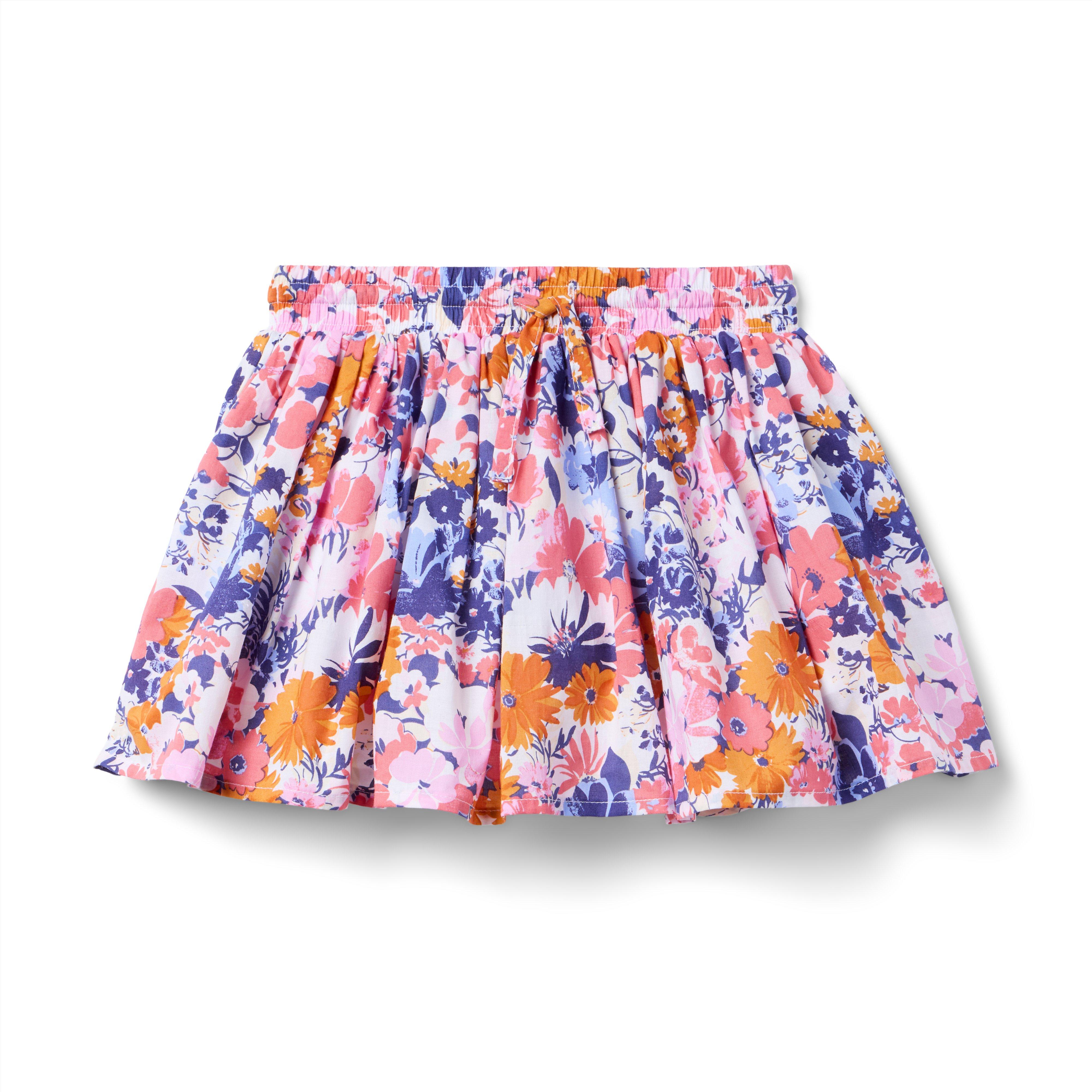Janie and Jack Floral Pleated Skort