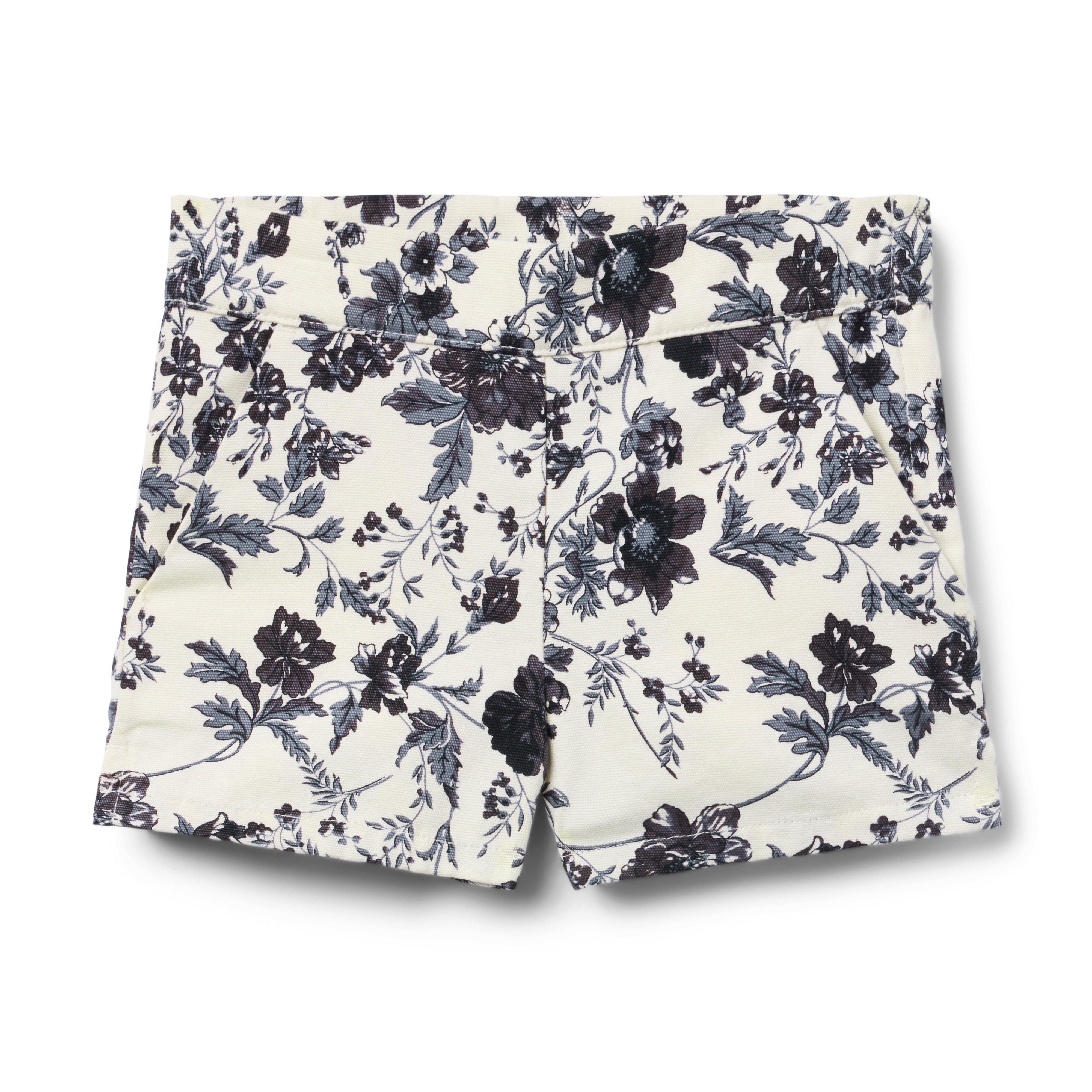Janie and Jack Floral Canvas Short