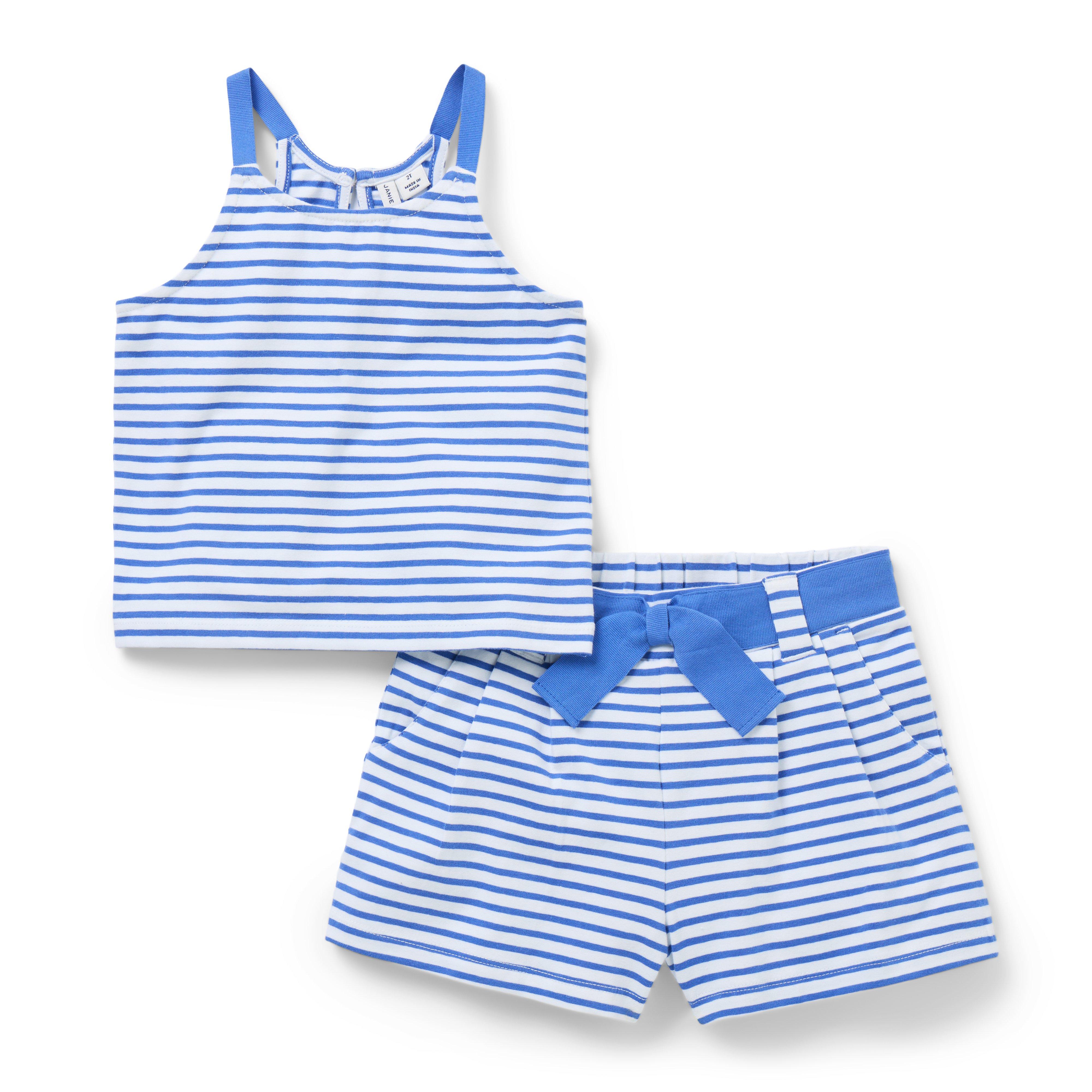 Janie and Jack Striped Matching Set