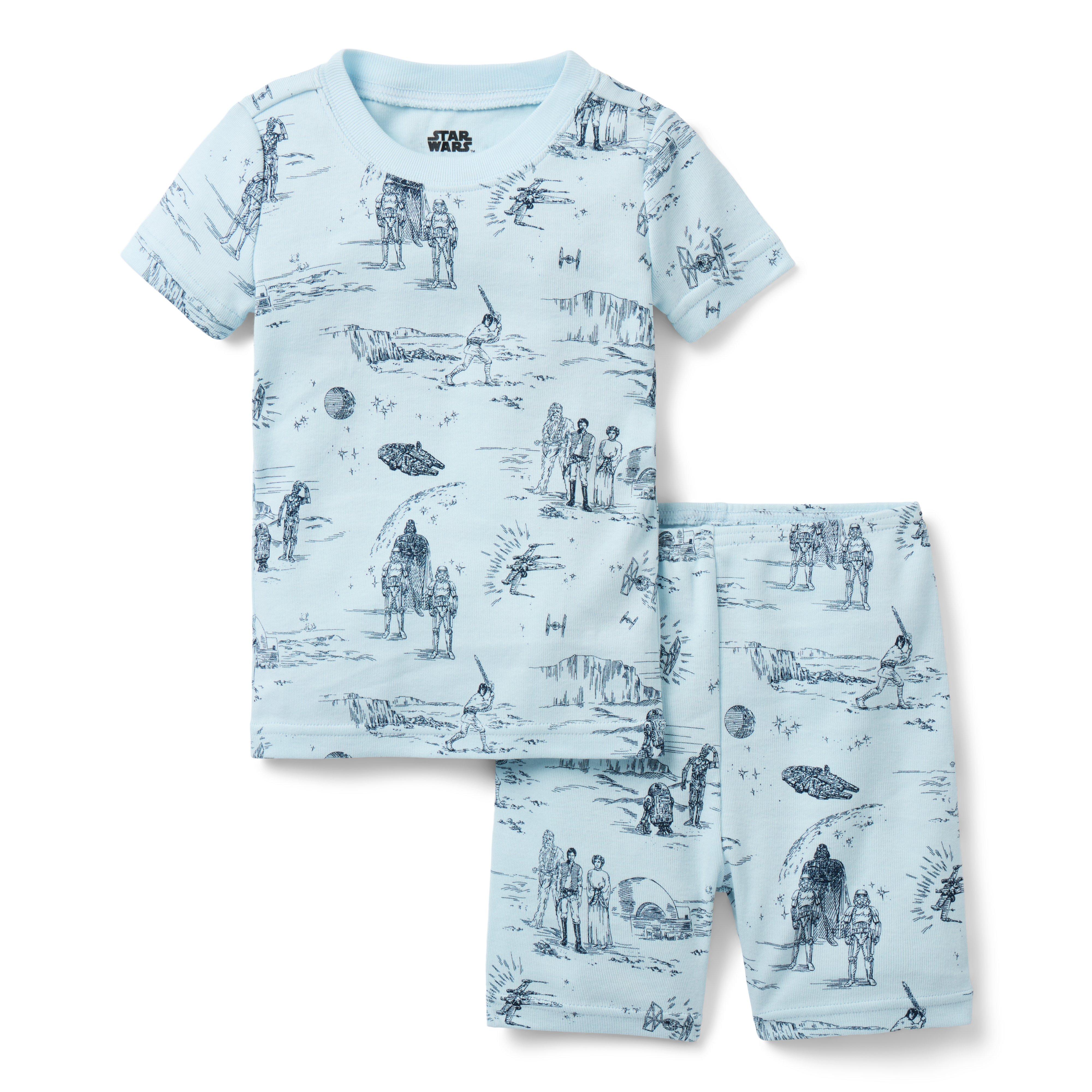 Janie and Jack Good Night Short Pajama In STAR WARS Toile