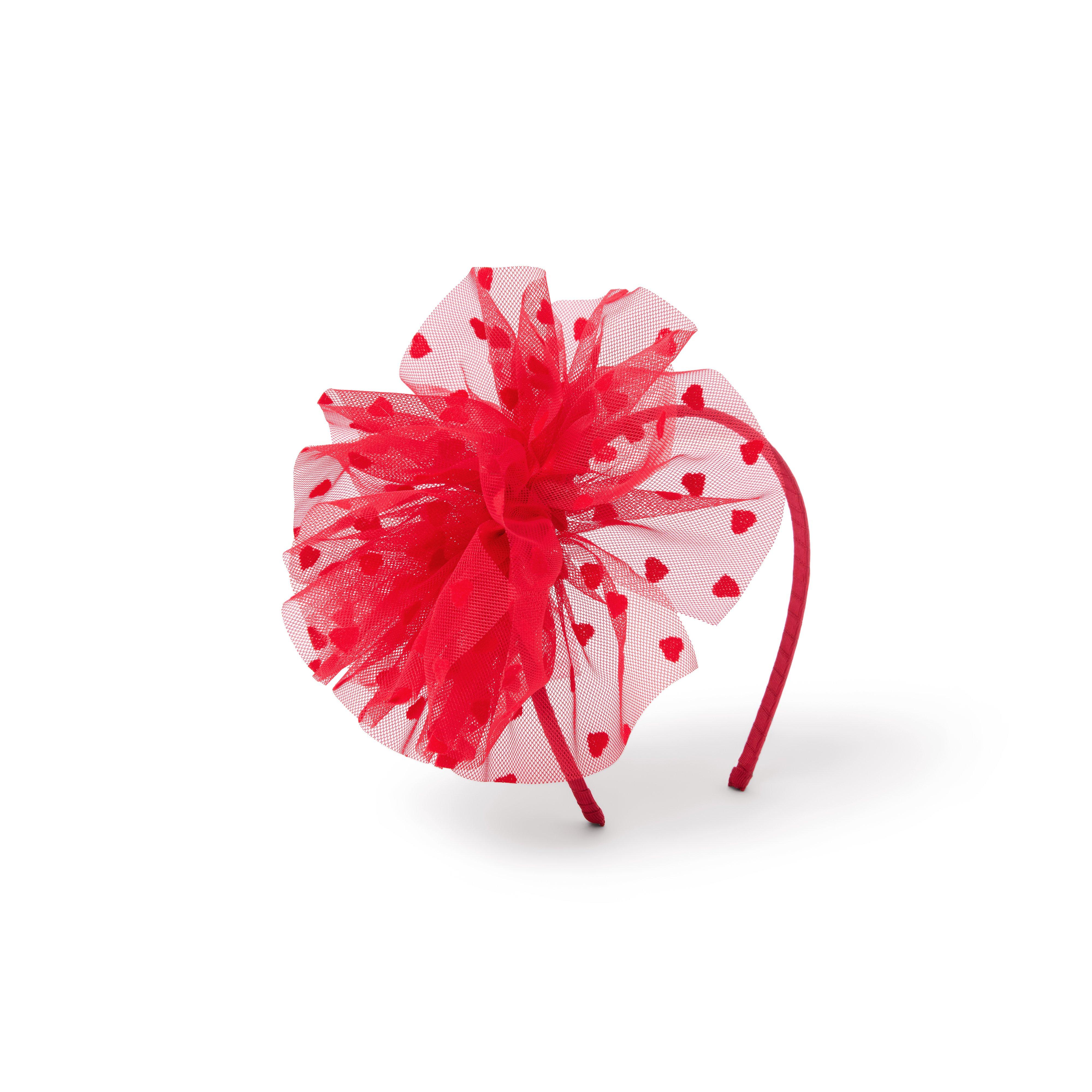 Janie and Jack Heart Tulle Bow Headband