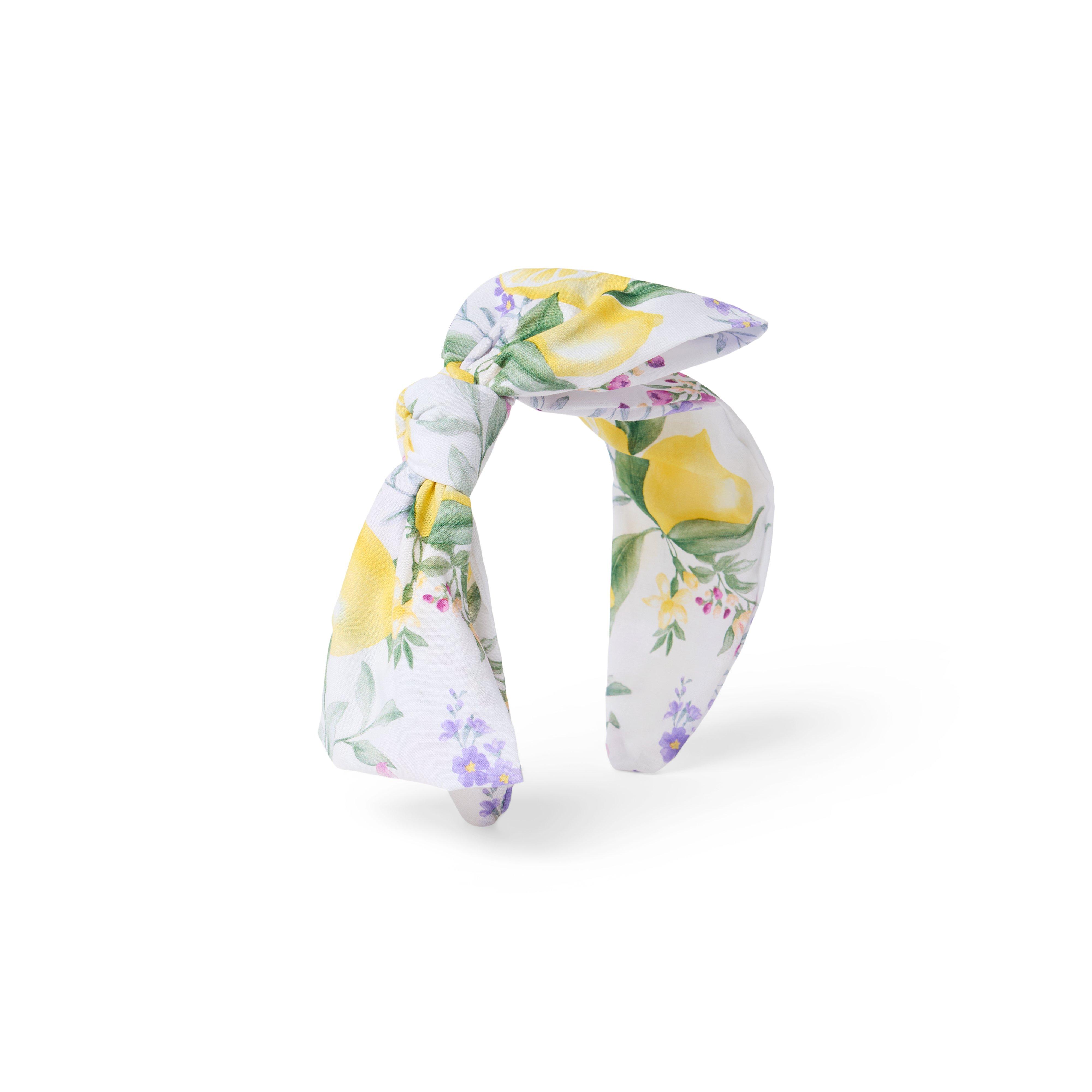 Janie and Jack Lemon Floral Bow Headband