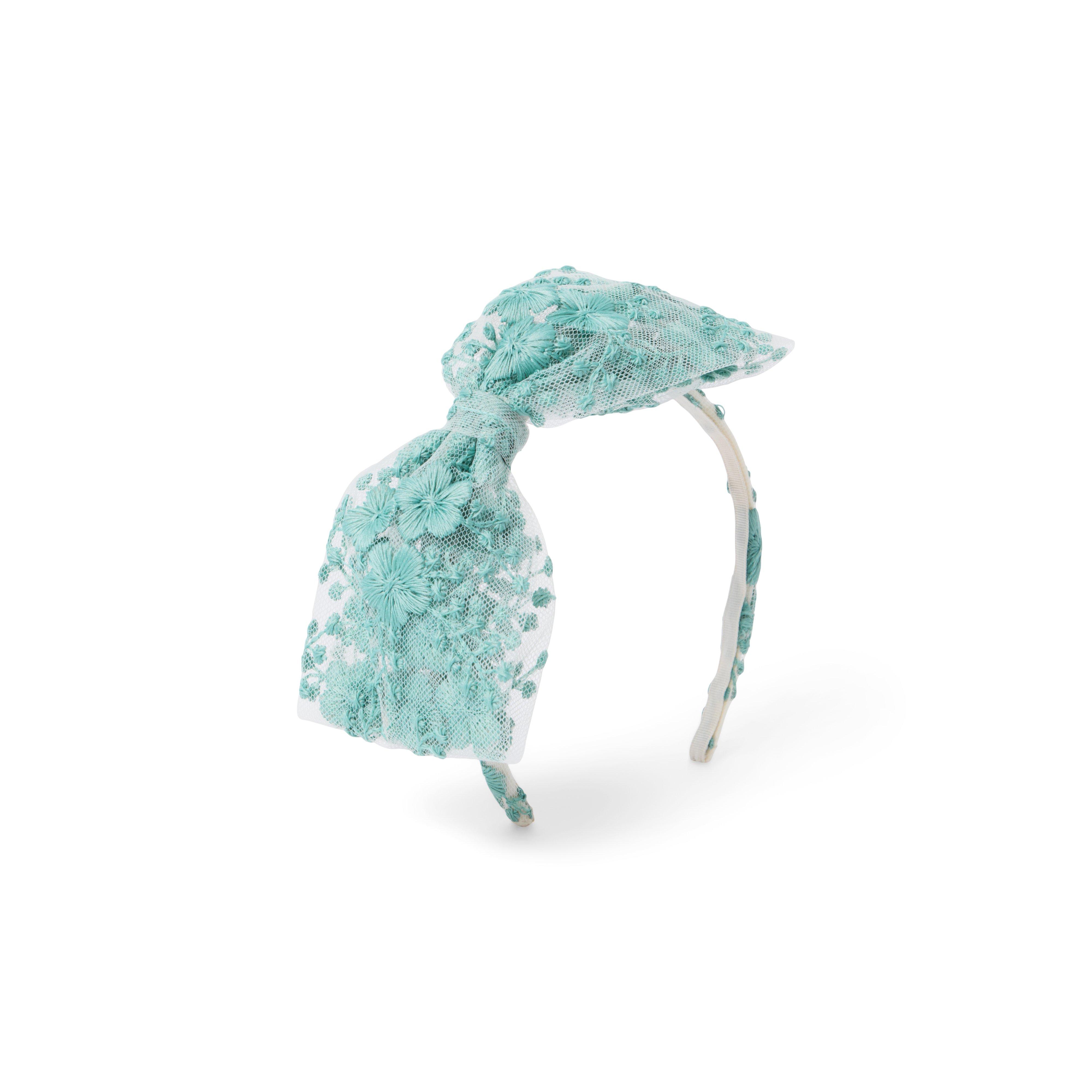 Janie and Jack Floral Tulle Bow Headband