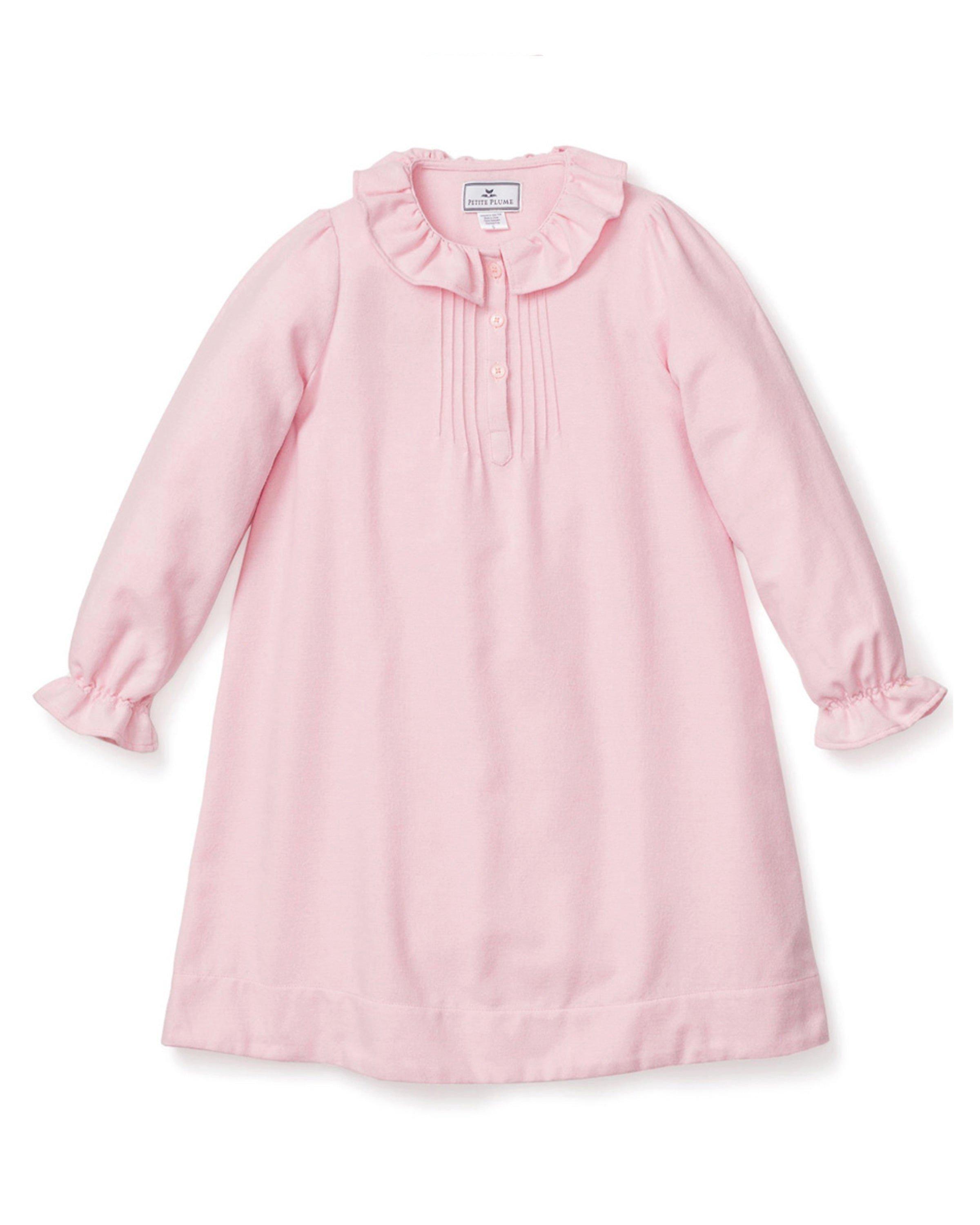 Janie and Jack Children's Victoria Nightgown in Pink Flannel