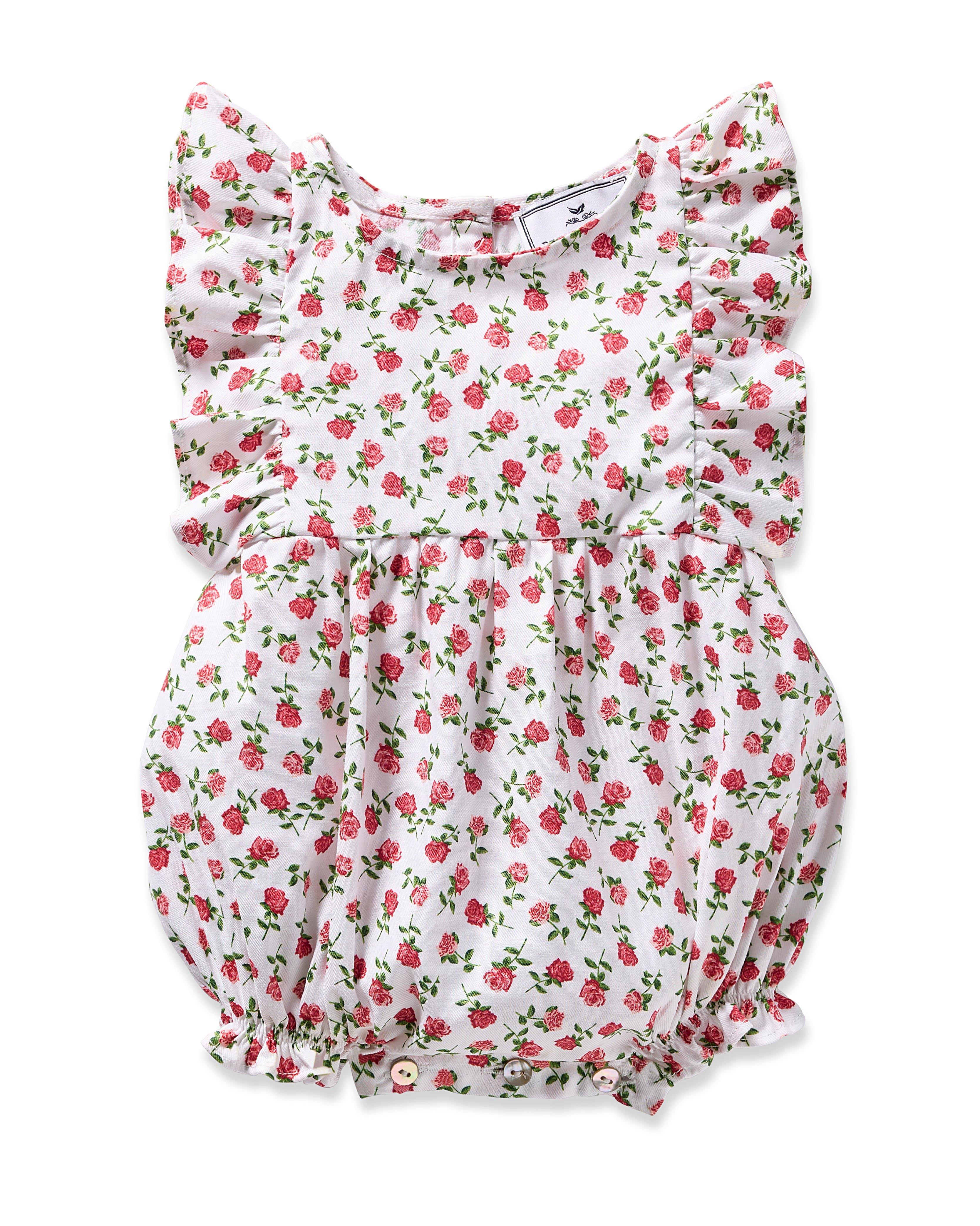Janie and Jack Infants Ruffled Romper in Petite Petals