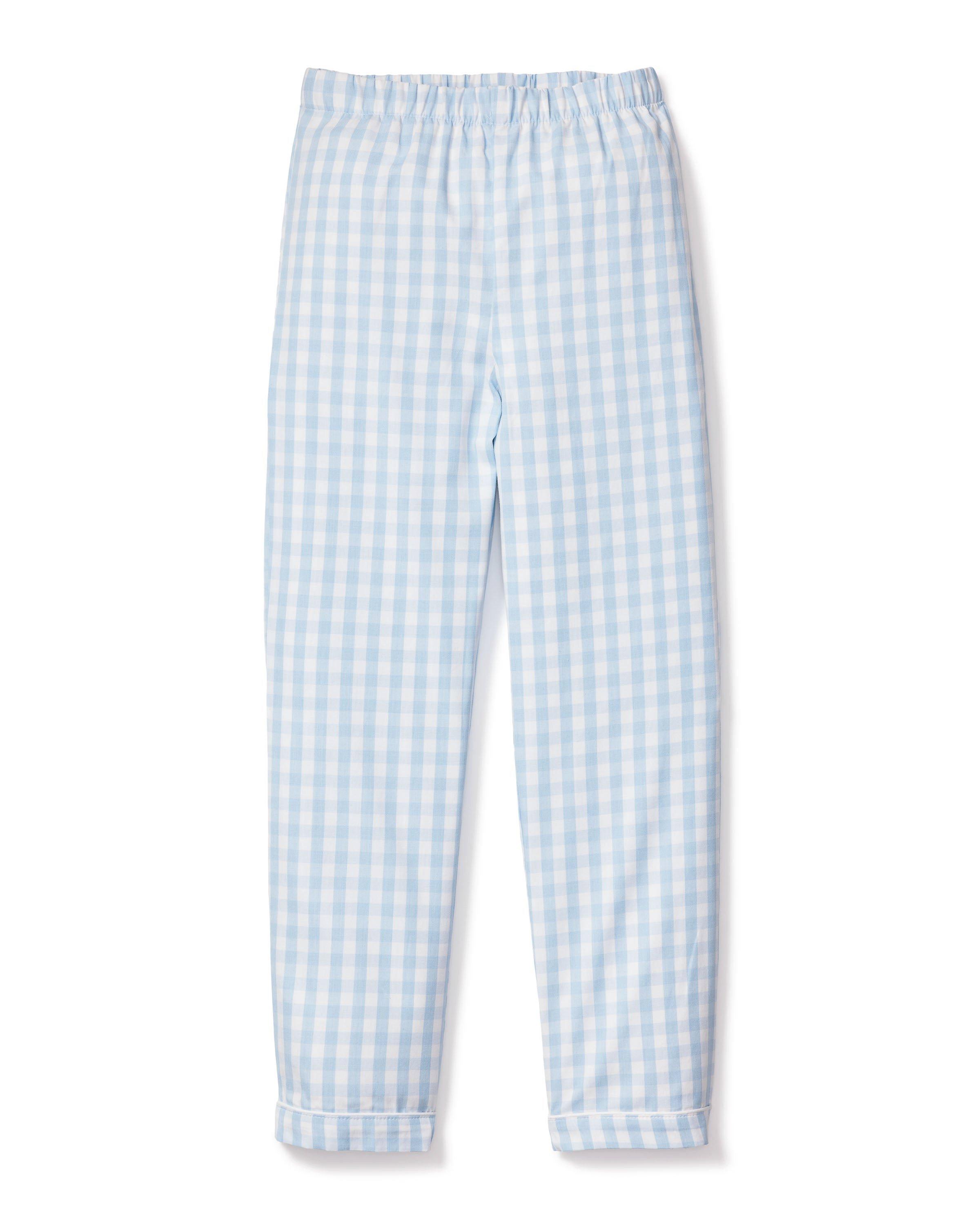 Janie and Jack Light Blue Gingham Pant Separates