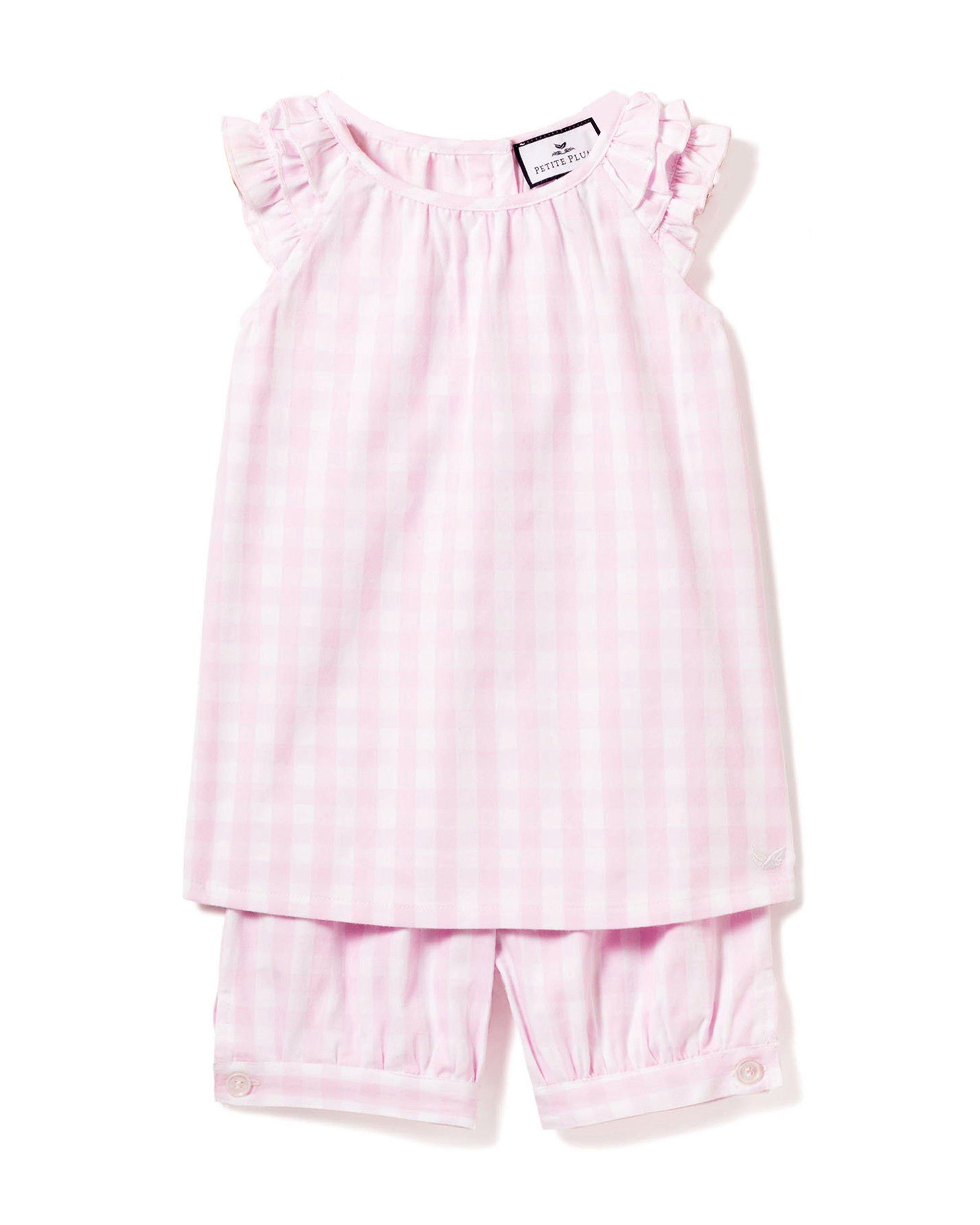 Janie and Jack Pink Gingham Amelie Short Set
