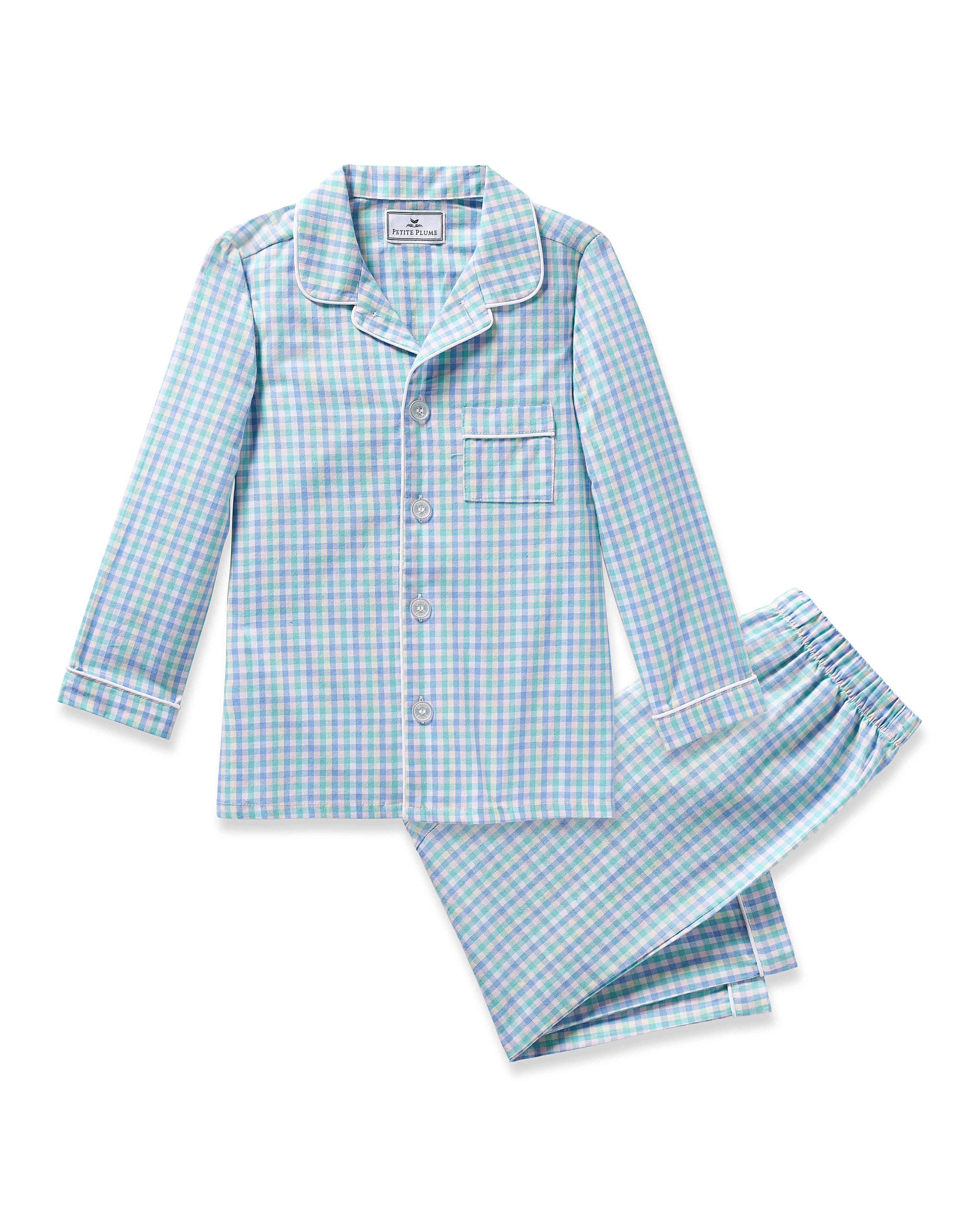 Janie and Jack Childrens Twill Pajama in Spring Gingham