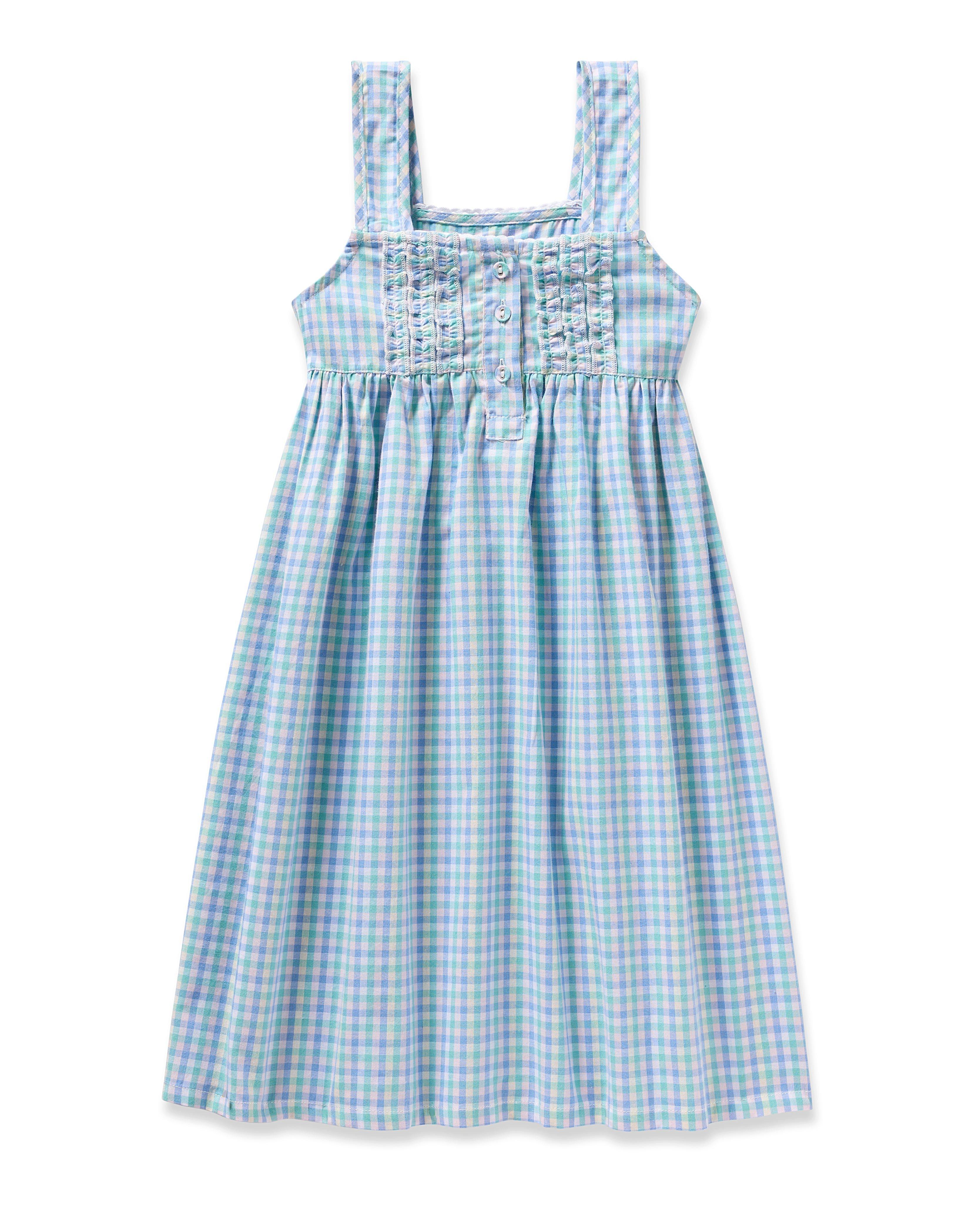 Janie and Jack Girl's Twill Charlotte Nightgown in Spring Gingham
