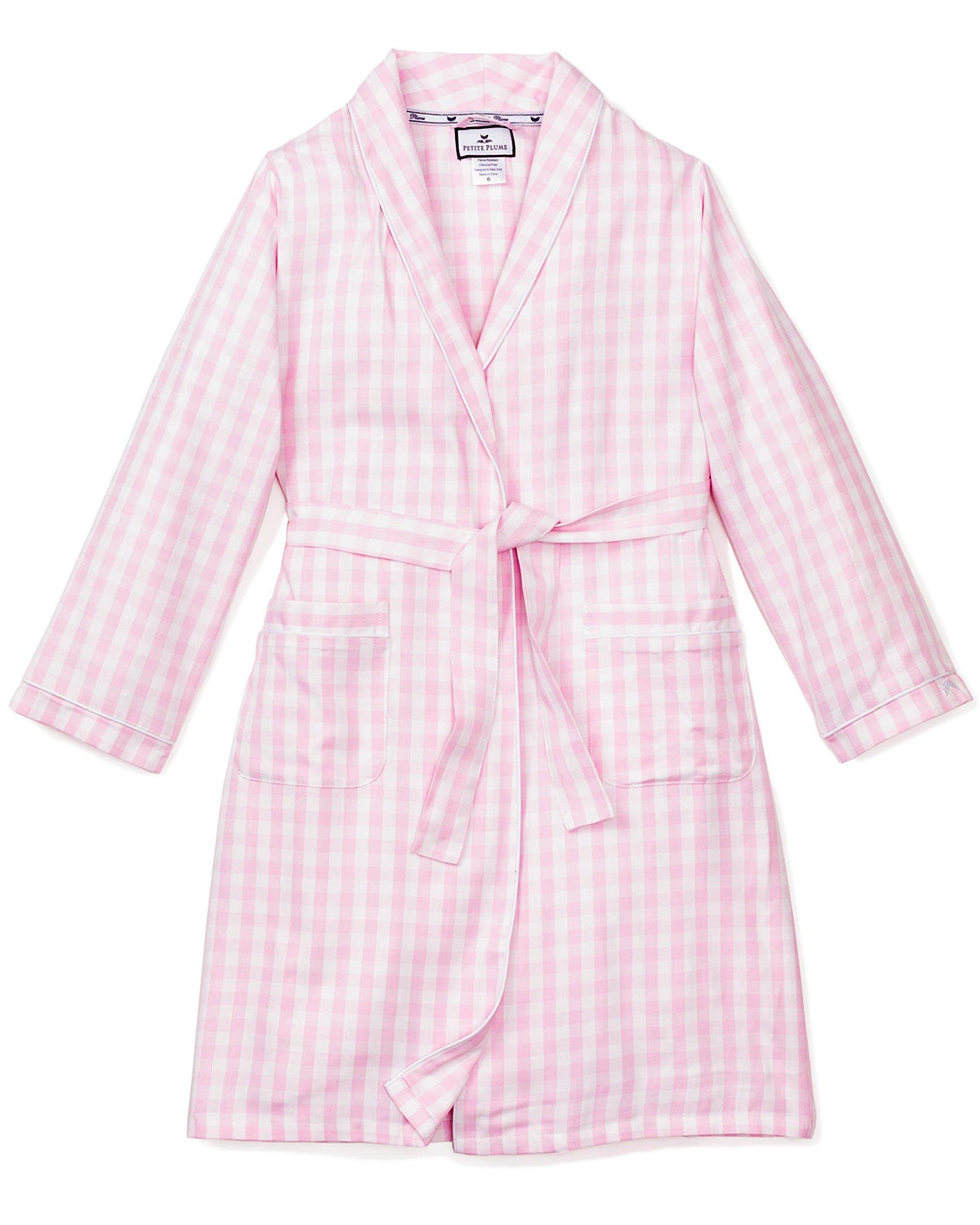 Janie and Jack Pink Gingham Robe