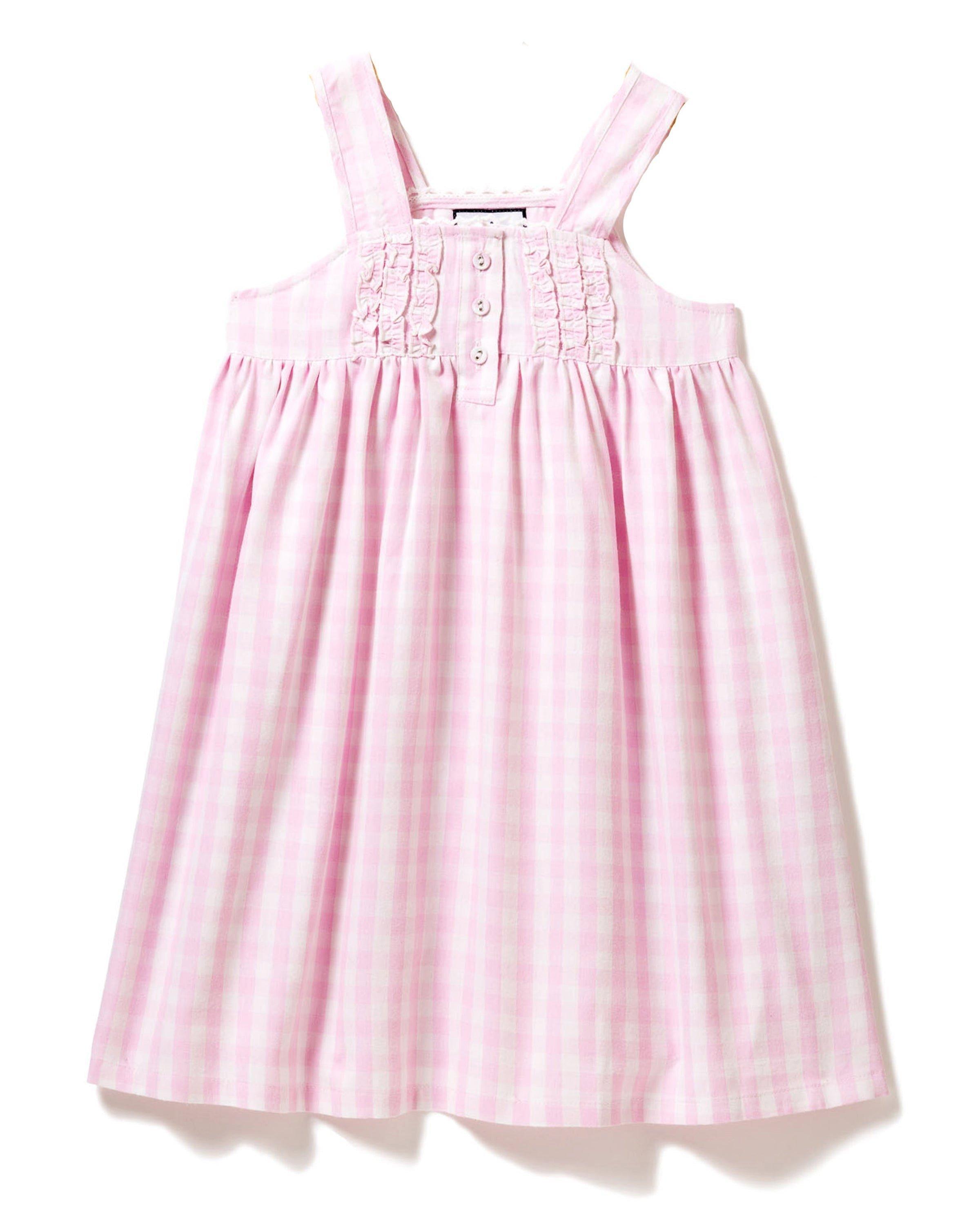 Janie and Jack Pink Gingham Charlotte Nightgown