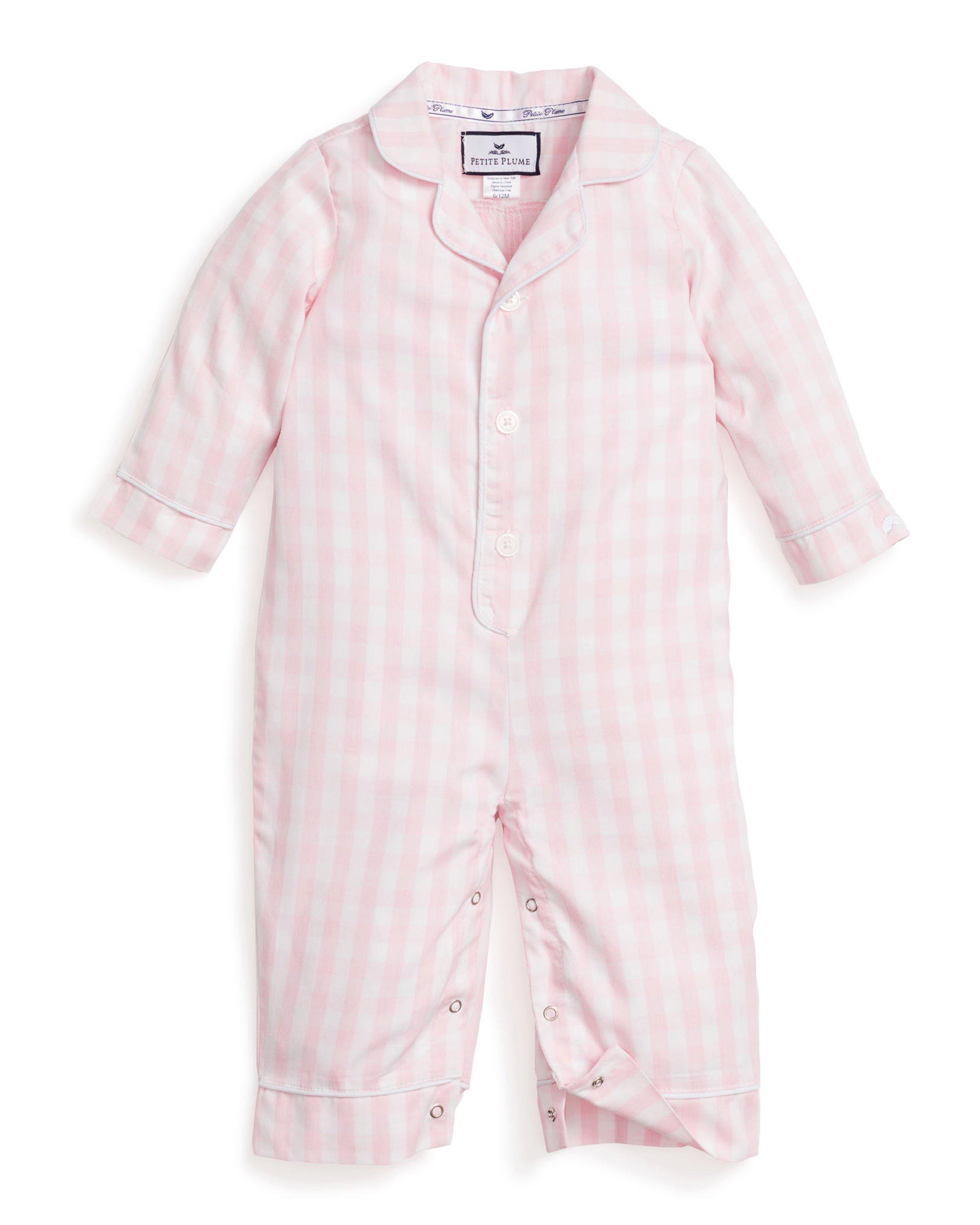 Janie and Jack Pink Gingham Romper
