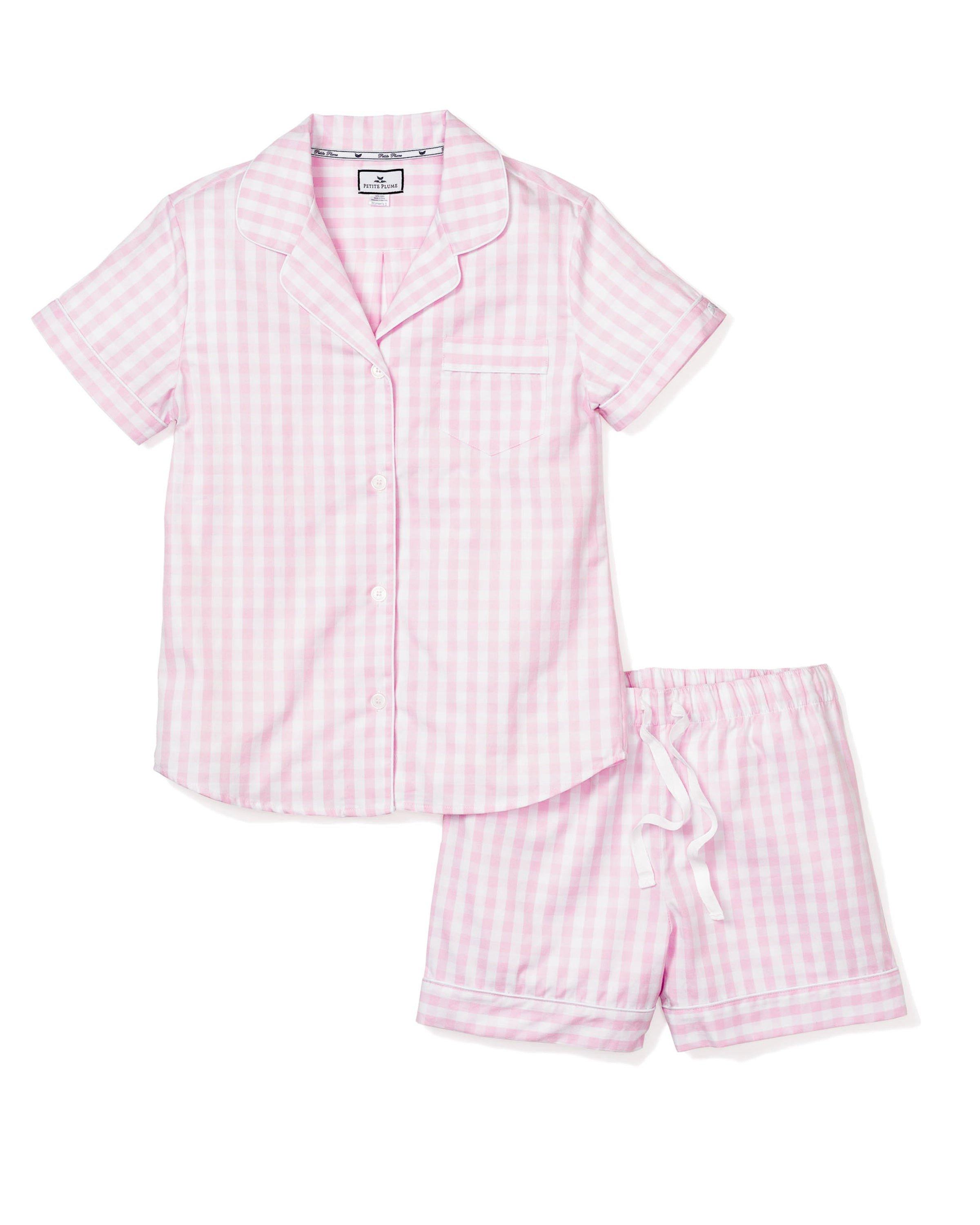 Janie and Jack Women's Pink Gingham Short Set