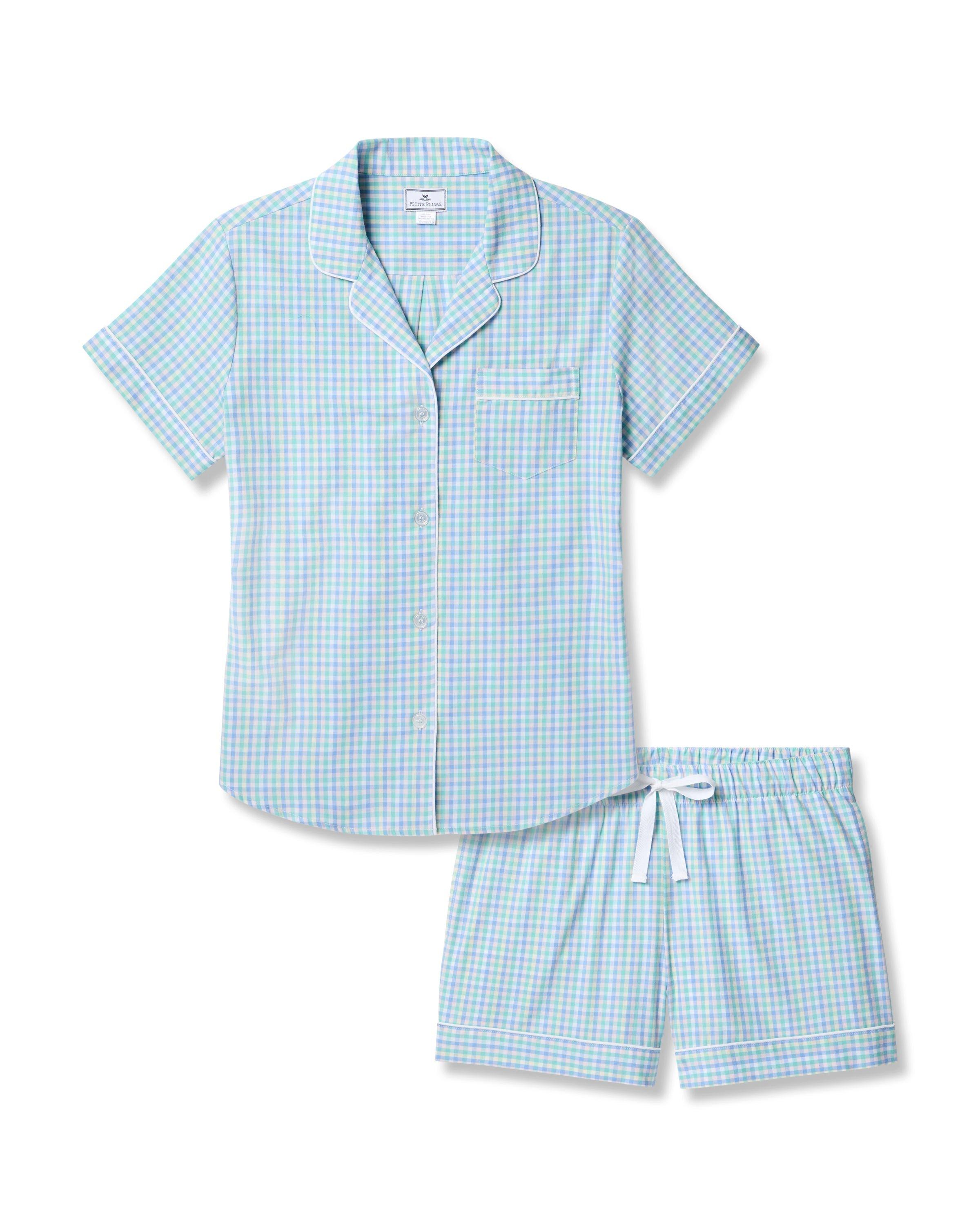 Janie and Jack Women's Twill Classic Short Set in Spring Gingham