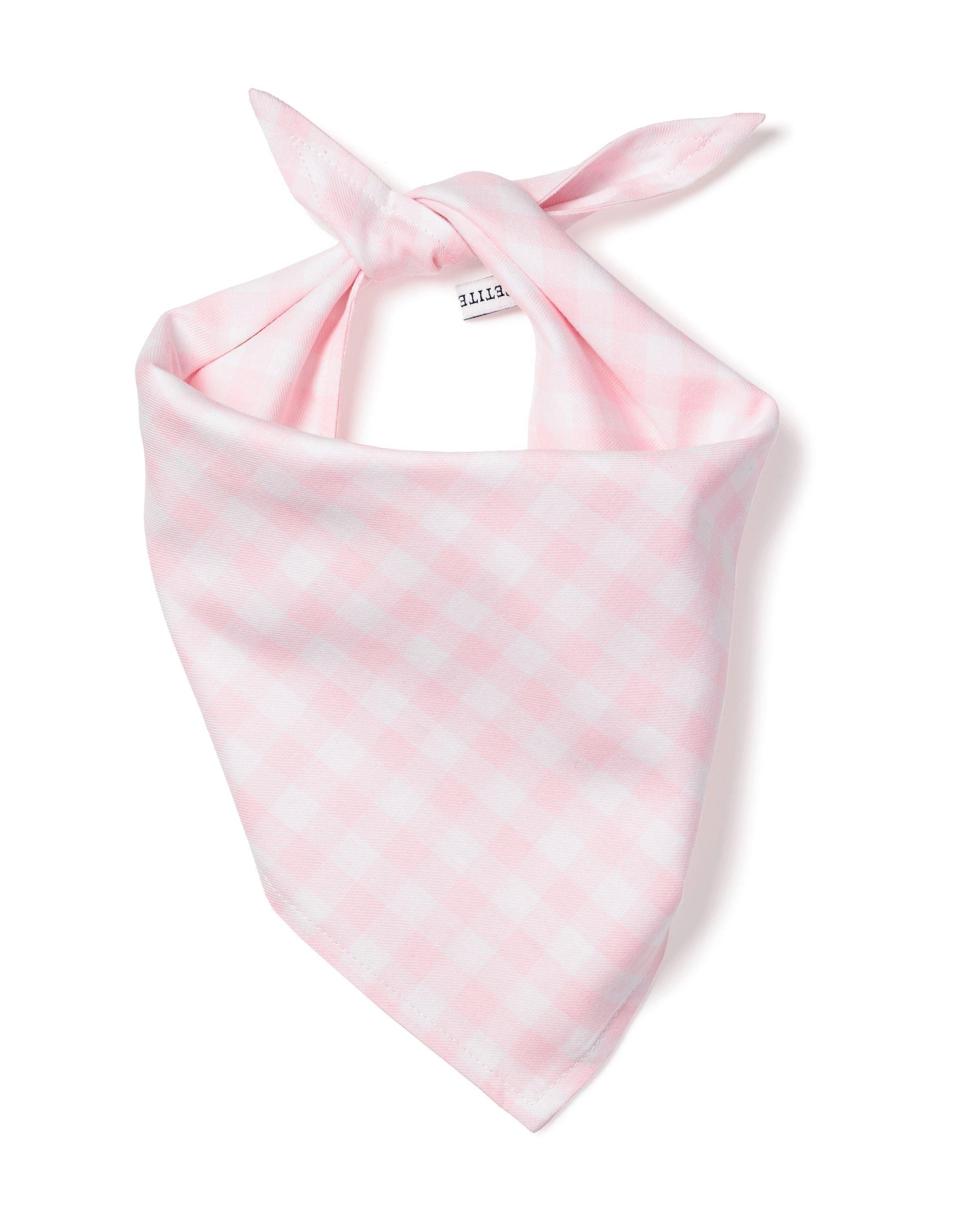 Janie and Jack Pink Gingham Dog Bandana