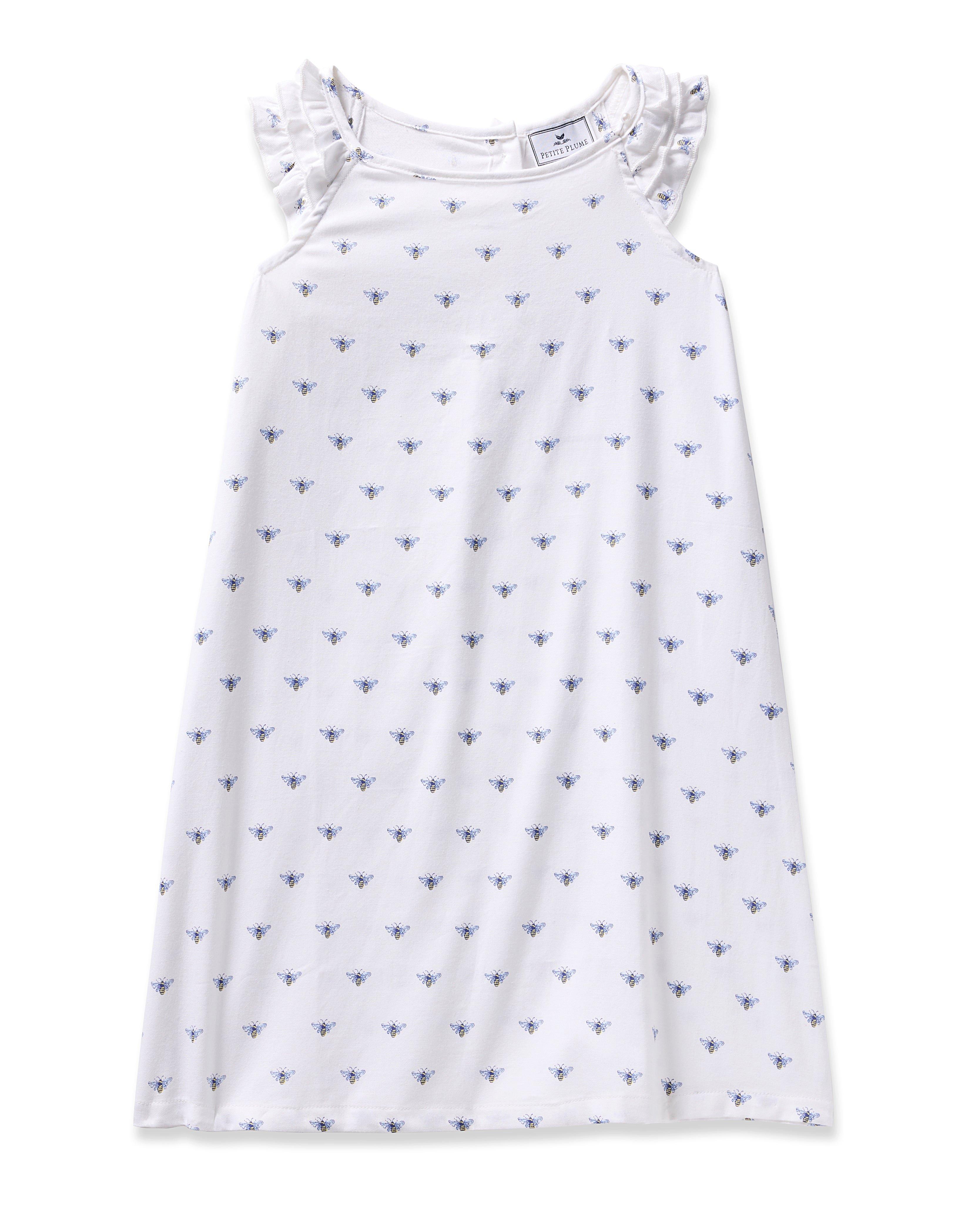 Janie and Jack Children's Twill Amelie Nightgown in Buzzing Bees