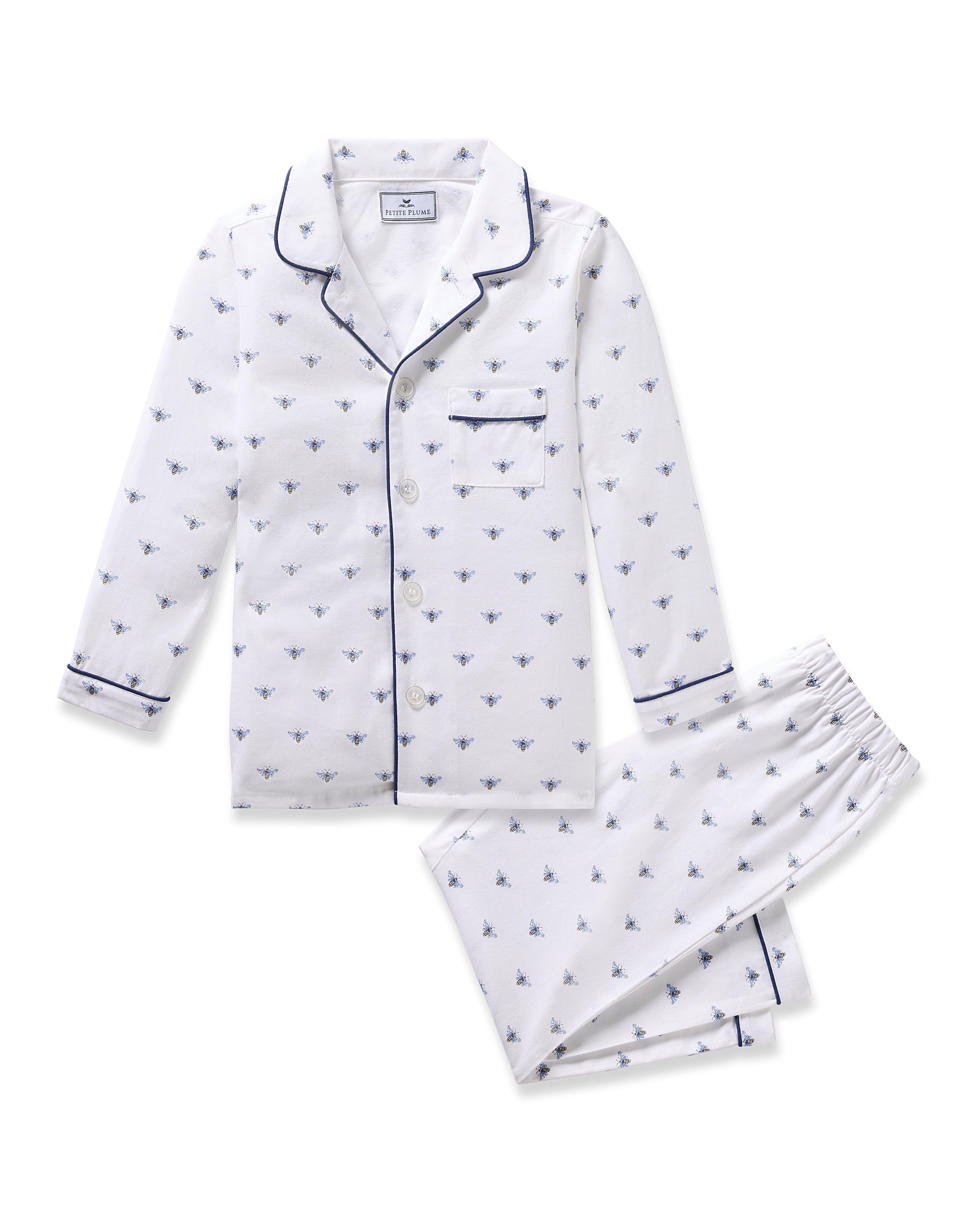 Janie and Jack Children's Twill Pajama in Buzzing Bees