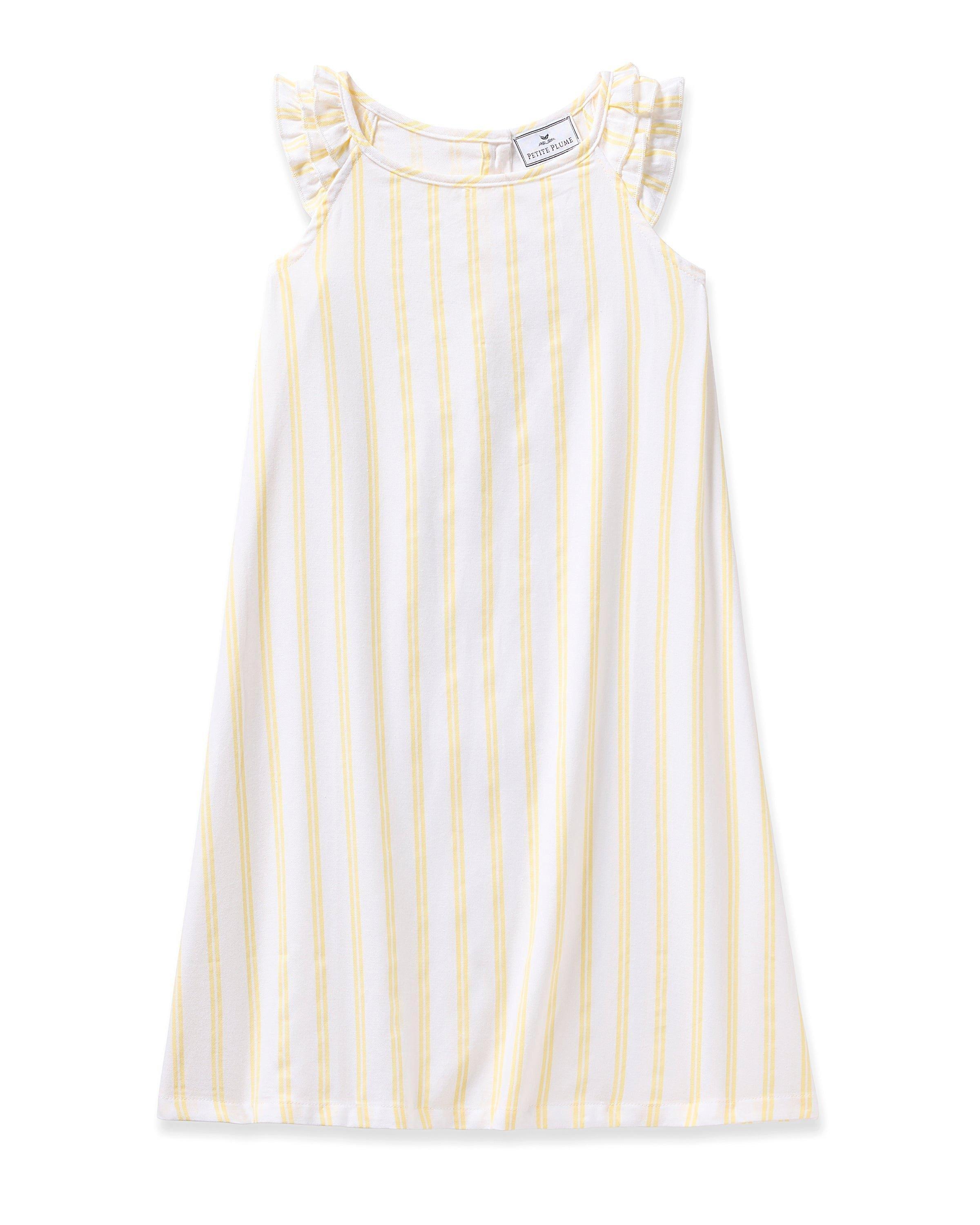 Janie and Jack Children's Twill Nightgown in Sunny Stripe