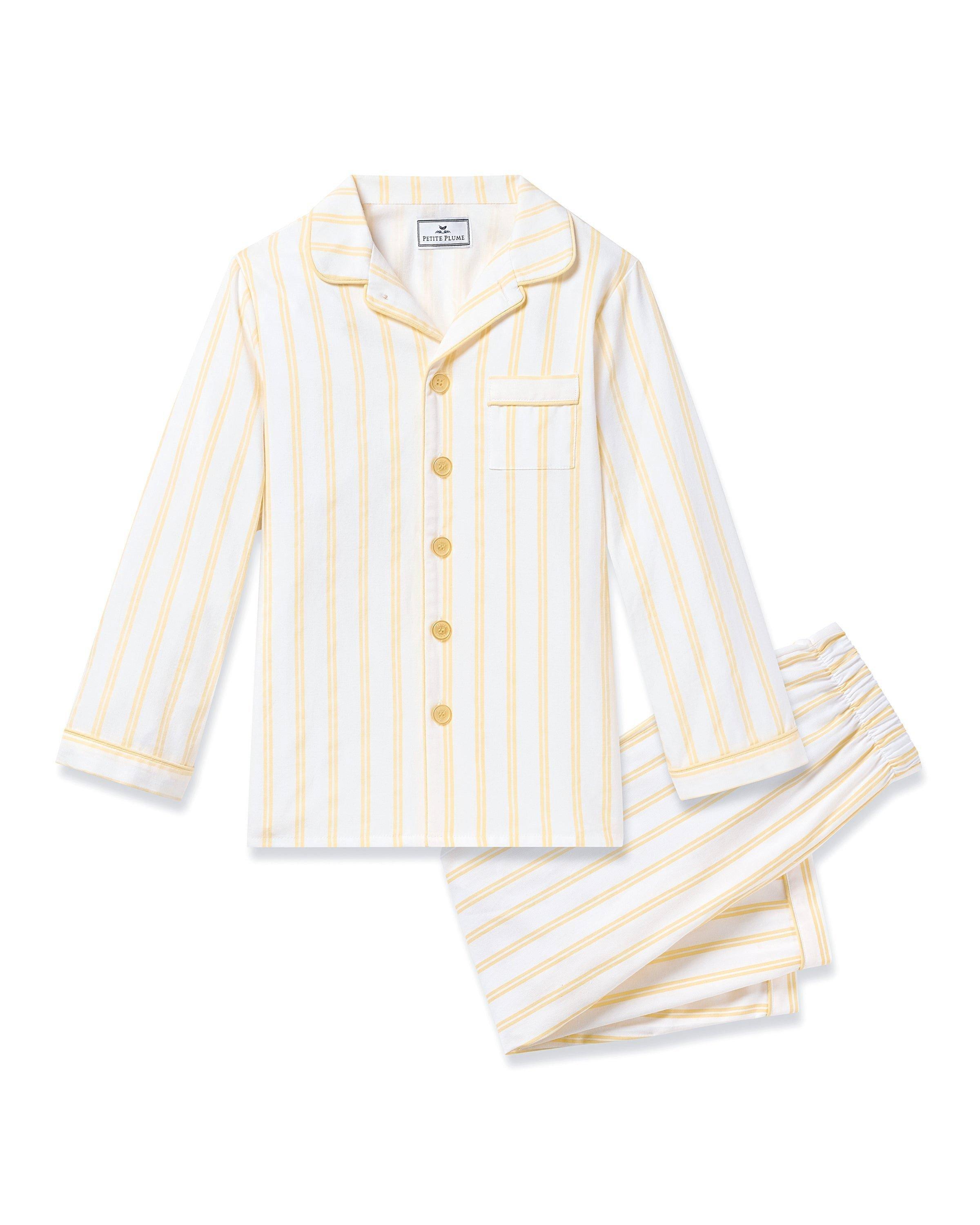 Janie and Jack Children's Twill Pajama in Sunny Stripe