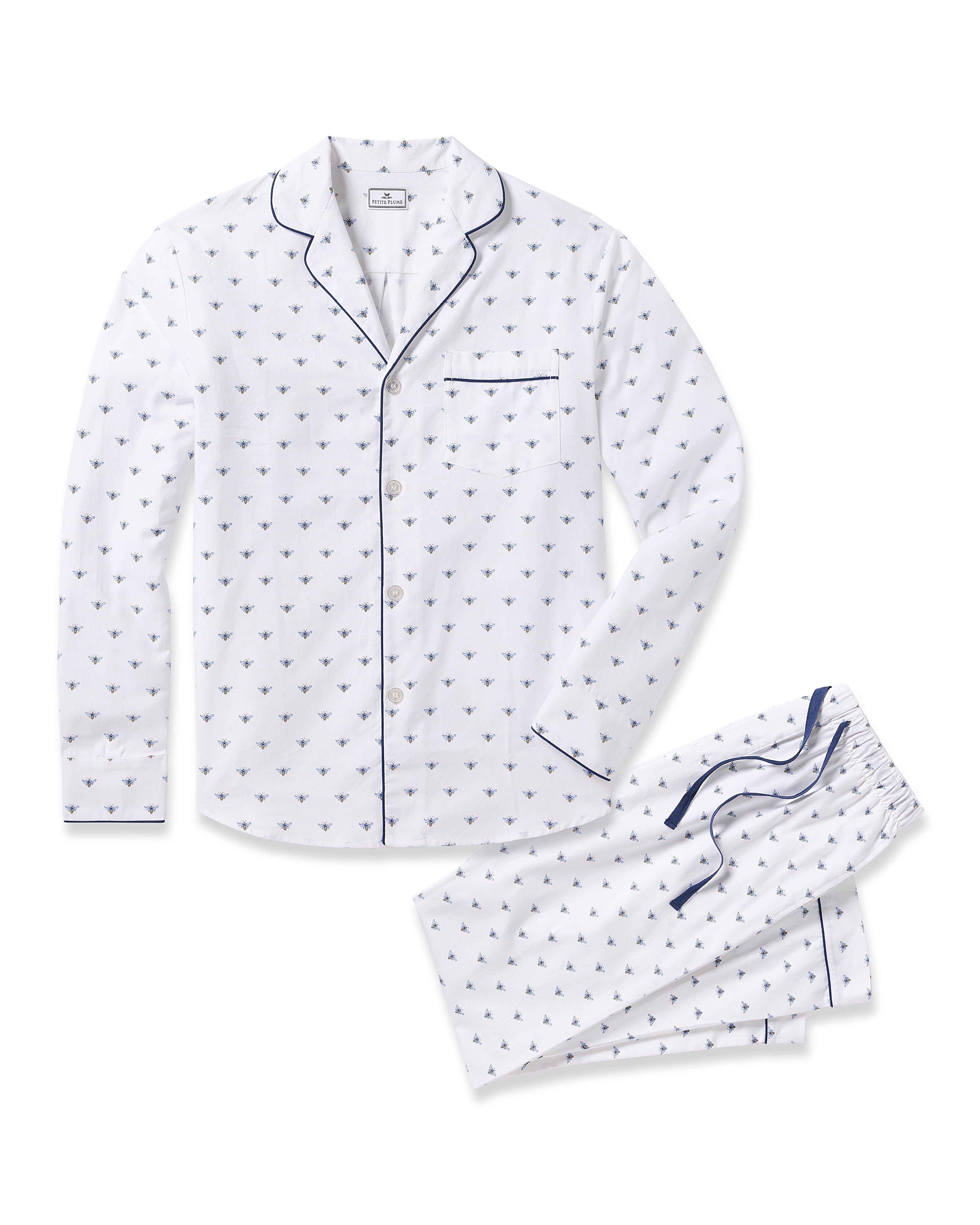 Janie and Jack Men's Twill Pajama in Buzzing Bees