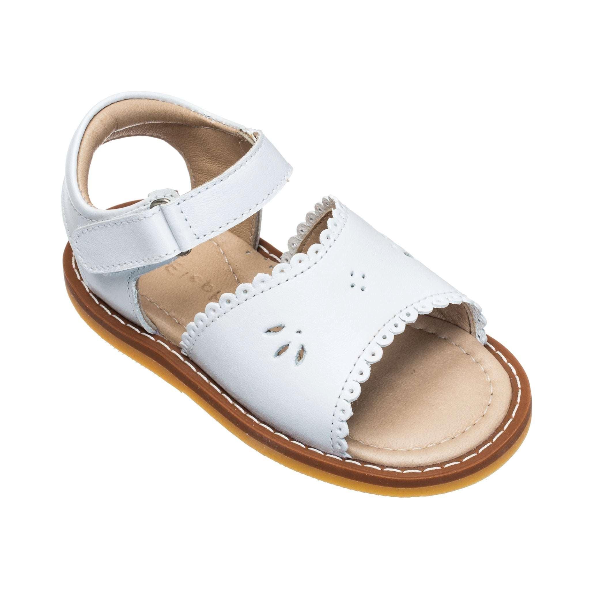 Janie and Jack Classic Sandal with Scallop White