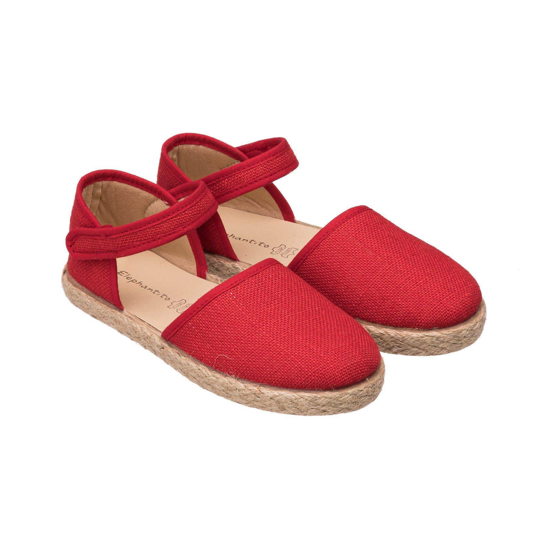 Janie and Jack Linen Classic Espadrille Red