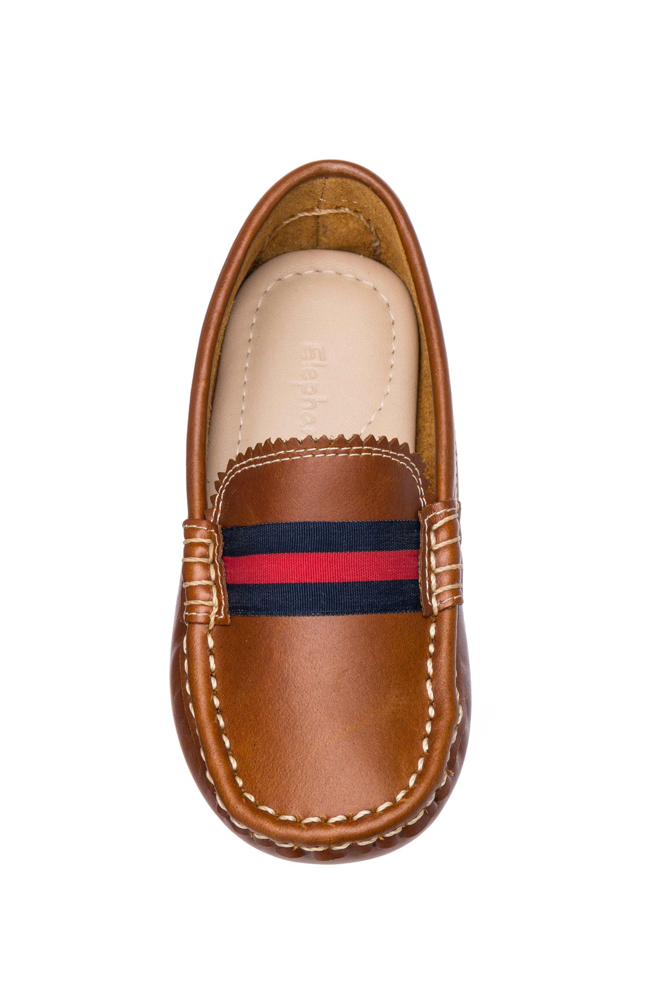 Janie and Jack Club Loafer Natural Brown