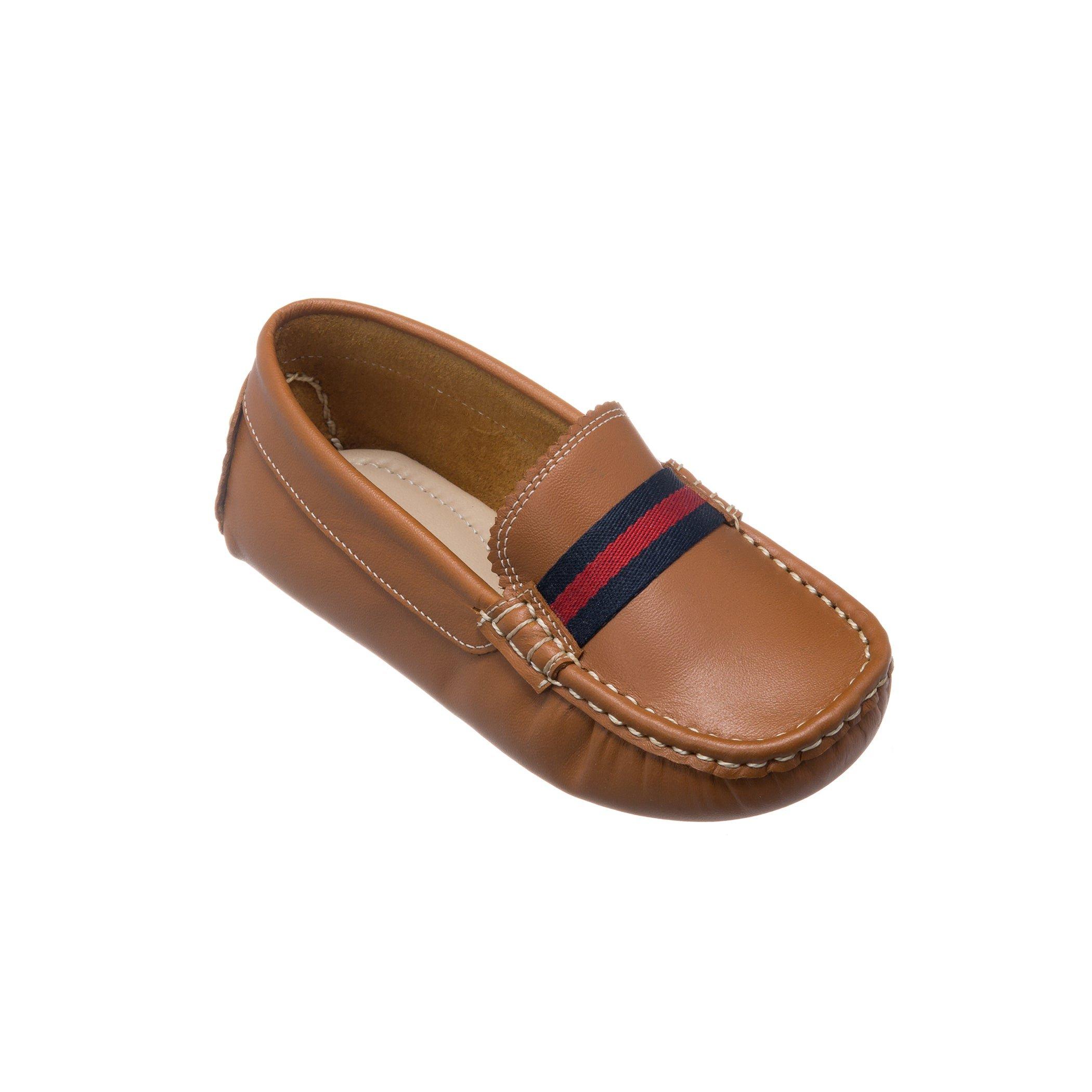 Janie and Jack Club Loafer Toddler Natural Brown
