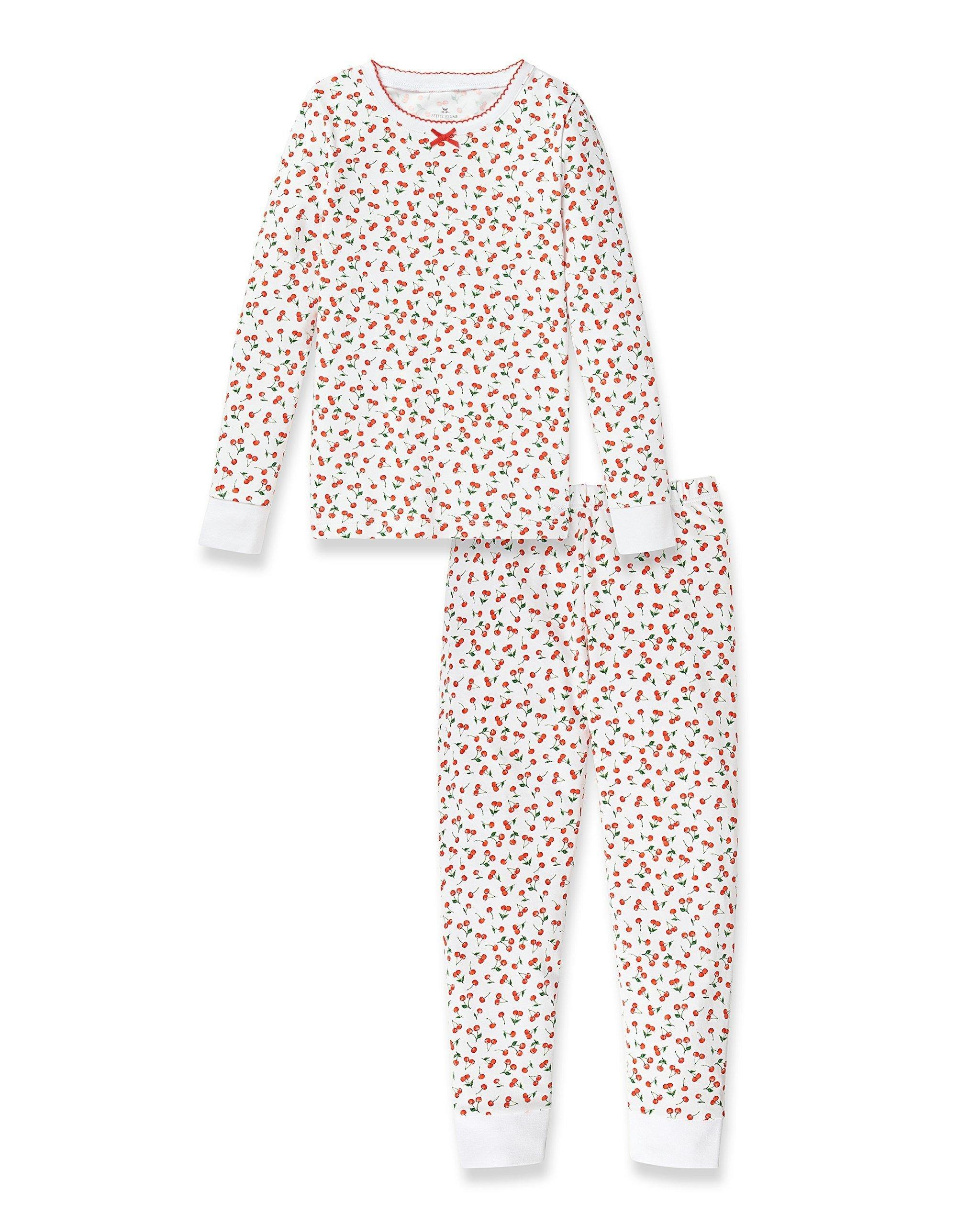 Janie and Jack Kids Pima Snug Fit Pajama in Cherry Orchard