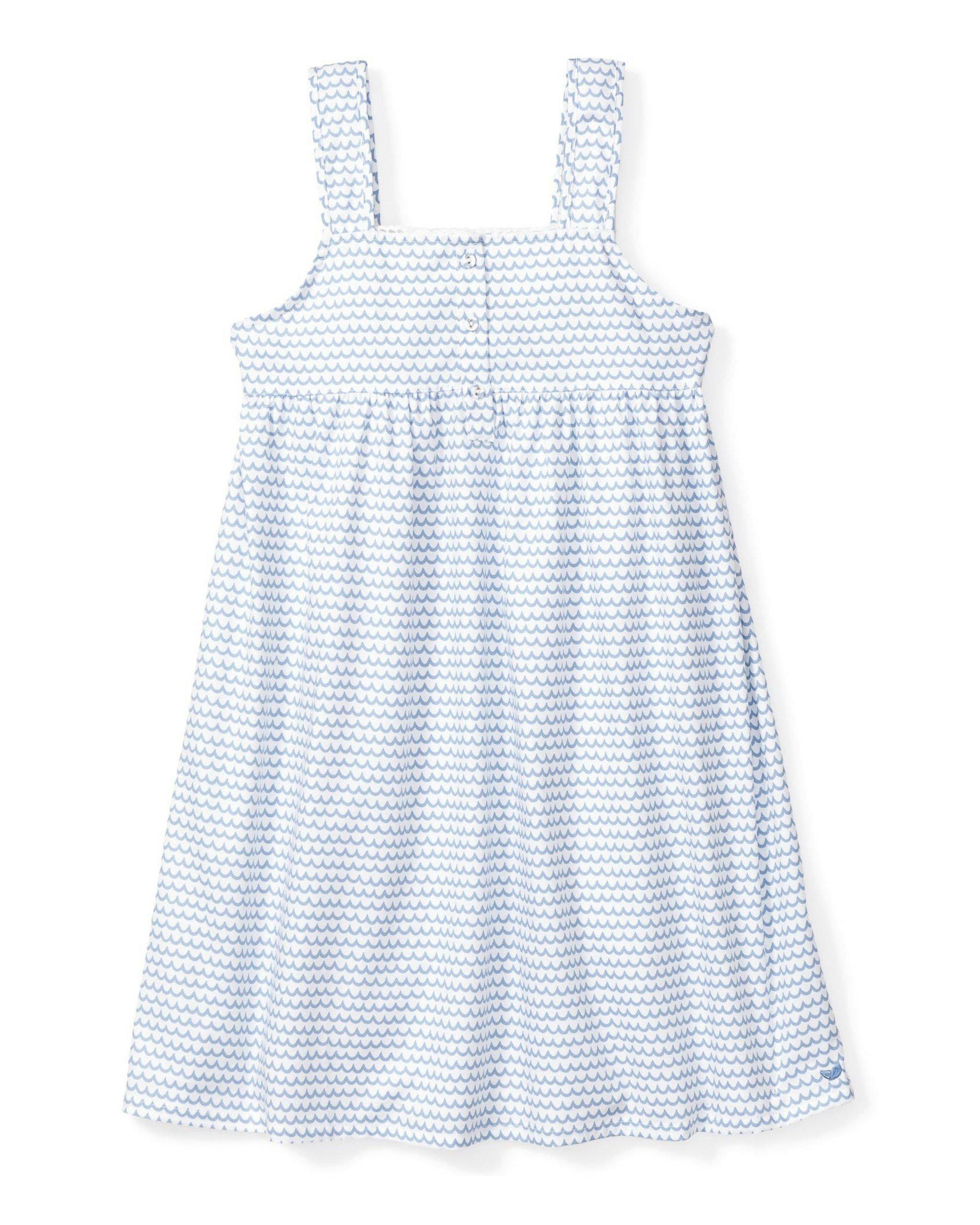 Janie and Jack Girl's Twill Charlotte Nightgown in La Mer