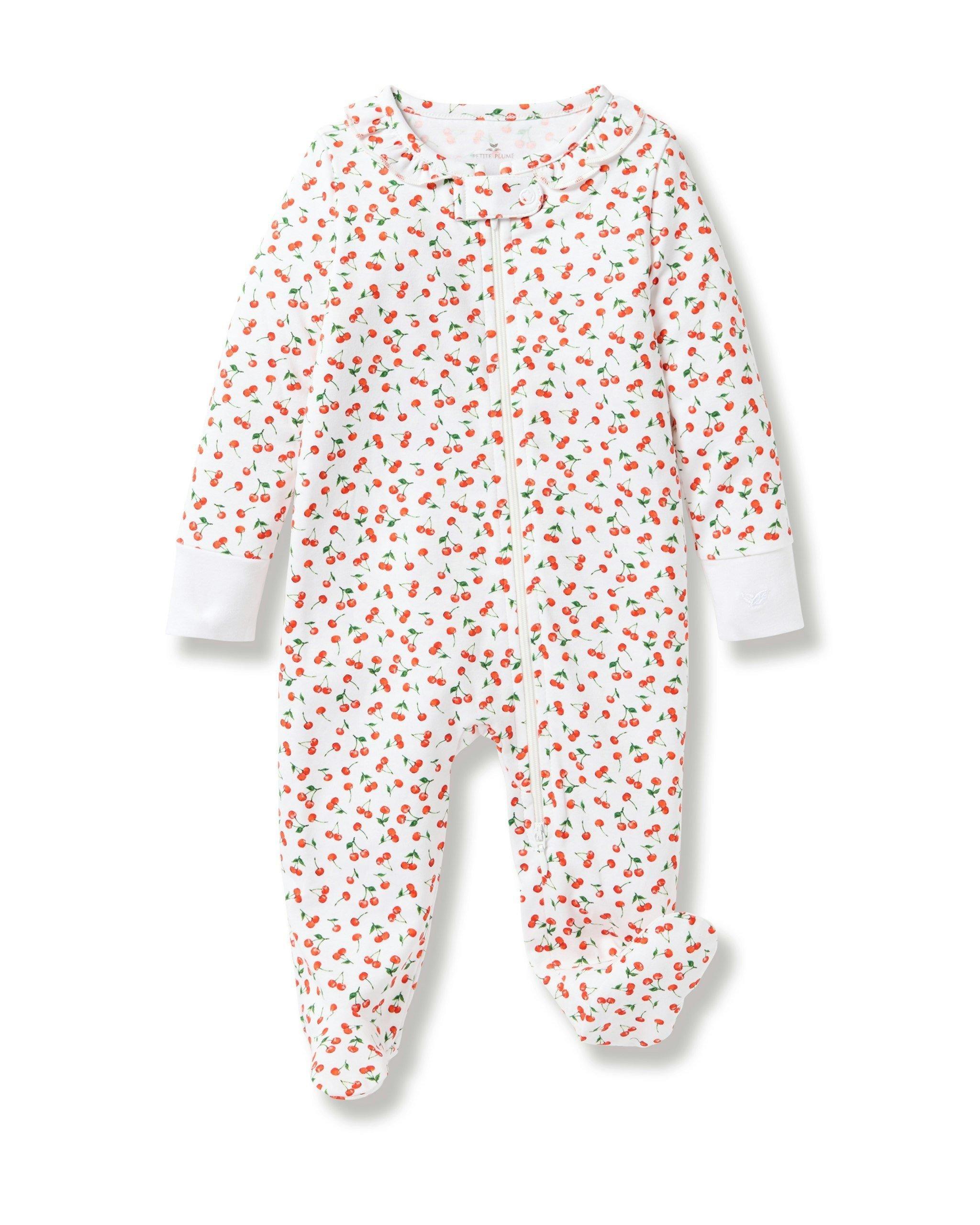 Janie and Jack Baby Pima Romper in Cherry Orchard