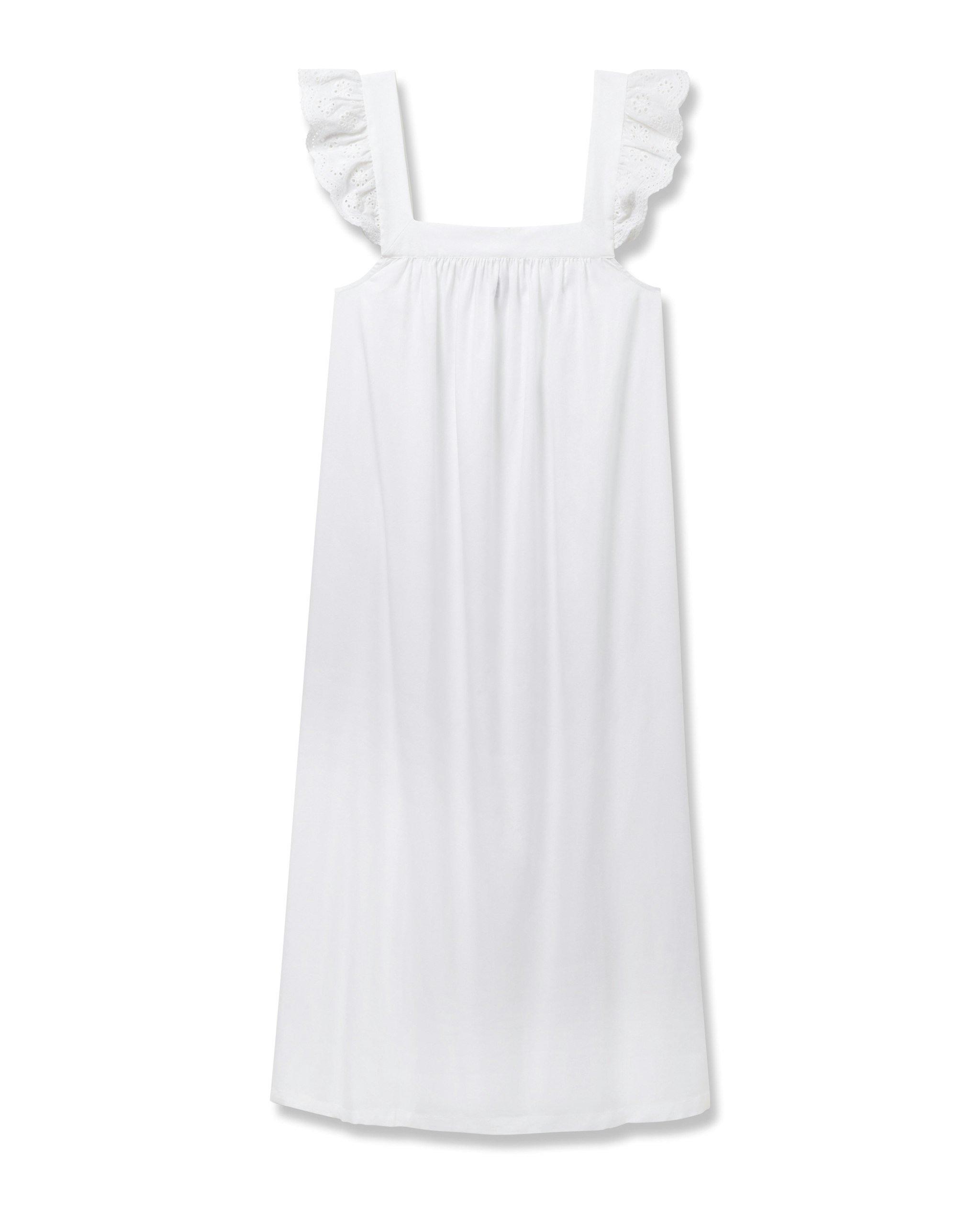 Janie and Jack Women's Twill Clara Nightgown in White