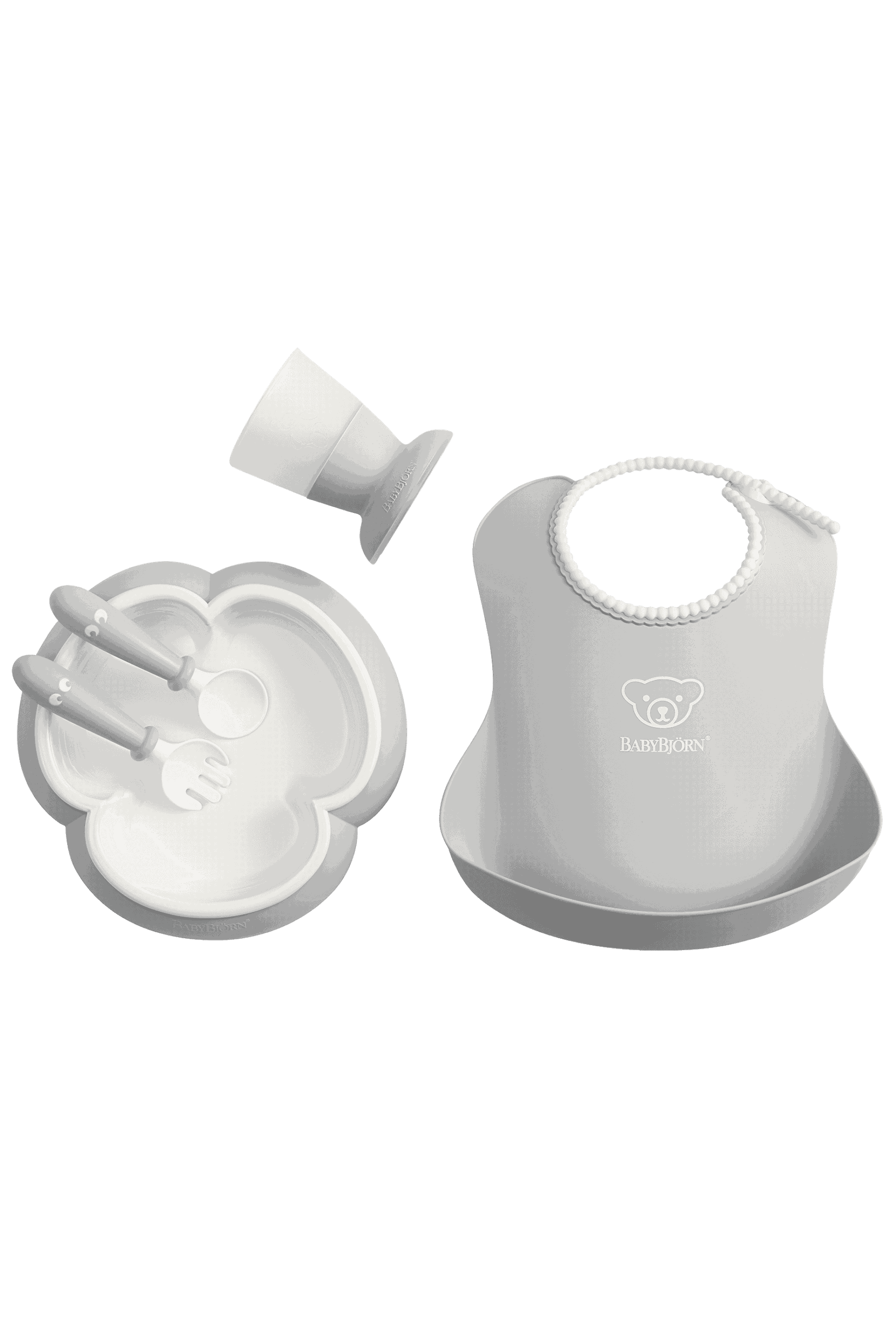 Janie and Jack Baby Dinner Set, Gray