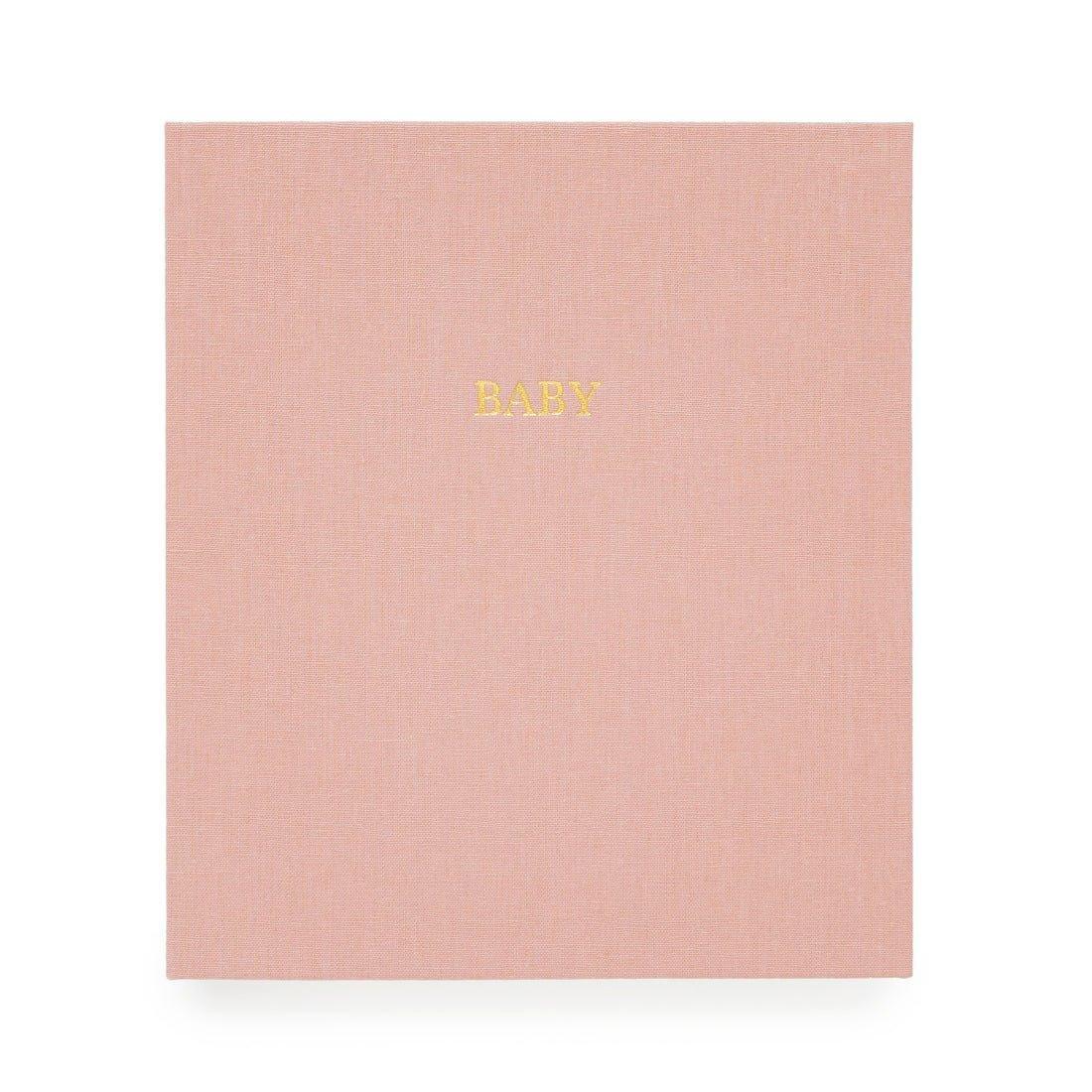Janie and Jack Rose Linen Baby Book