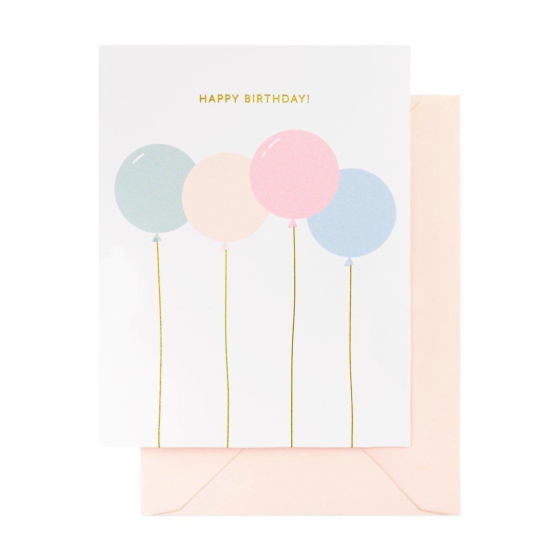 Janie and Jack Birthday Balloons Greeting Card